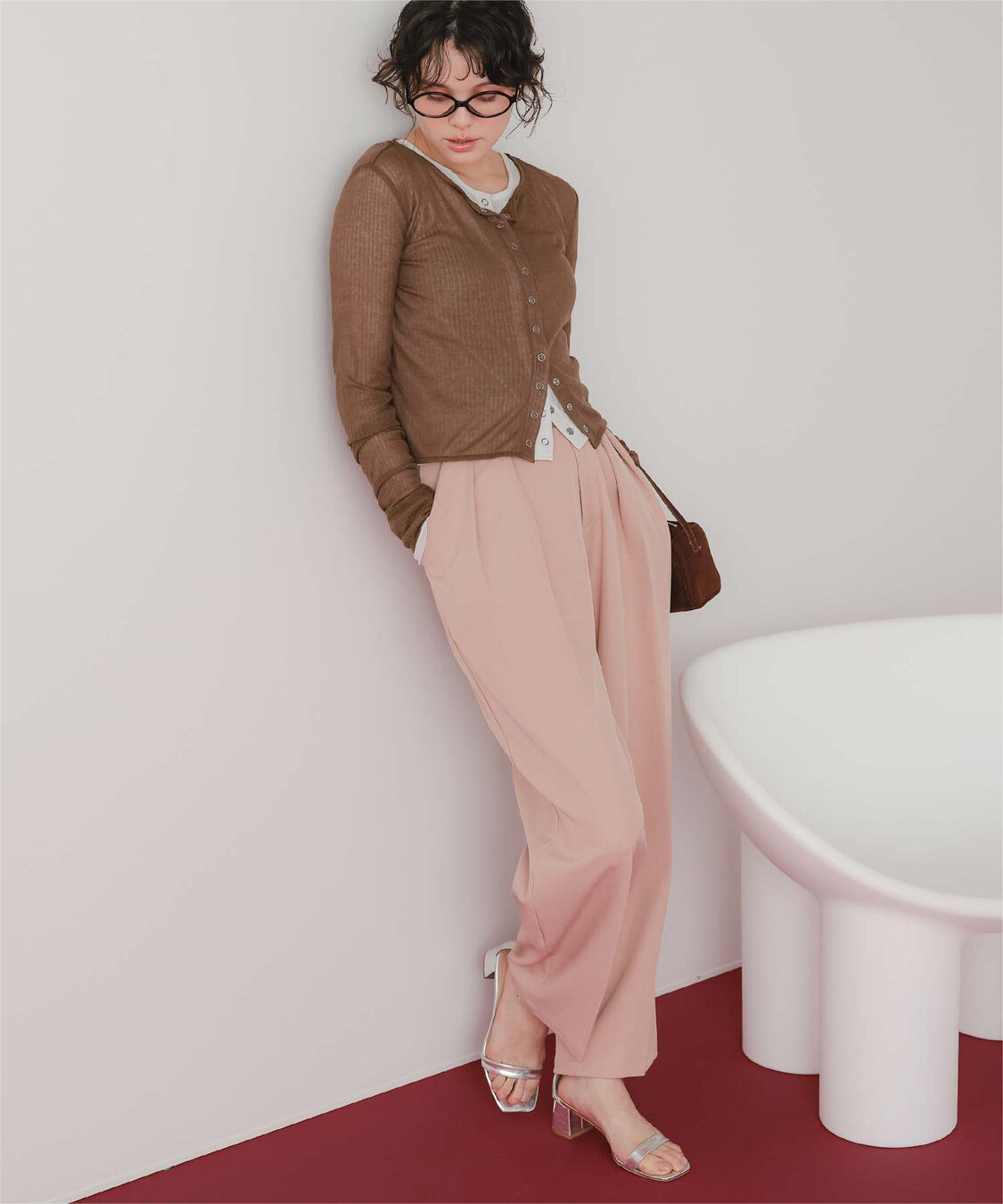 titivate「シアーテレコカーディガン」|ニット・セーター|