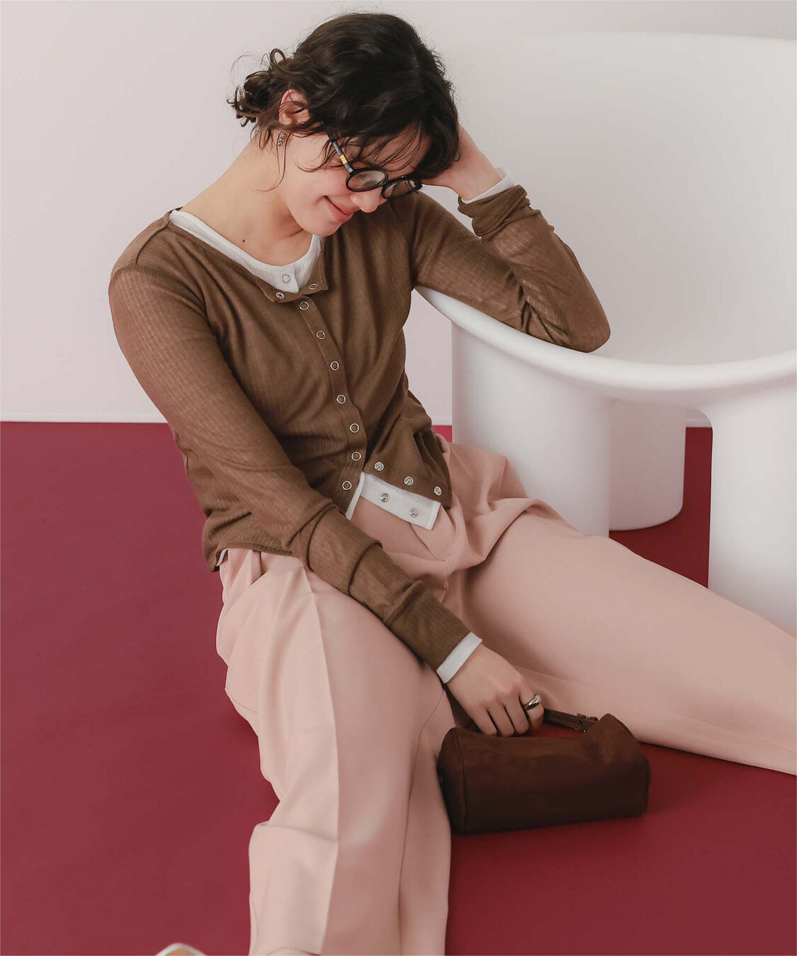 titivate「シアーテレコカーディガン」|ニット・セーター|