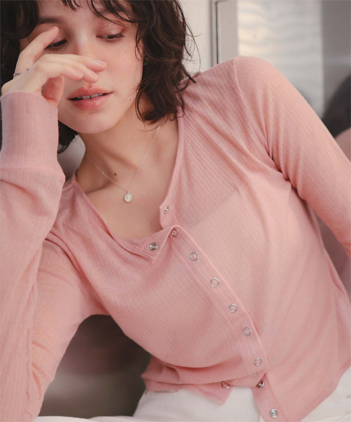 titivate「シアーテレコカーディガン」|ニット・セーター|