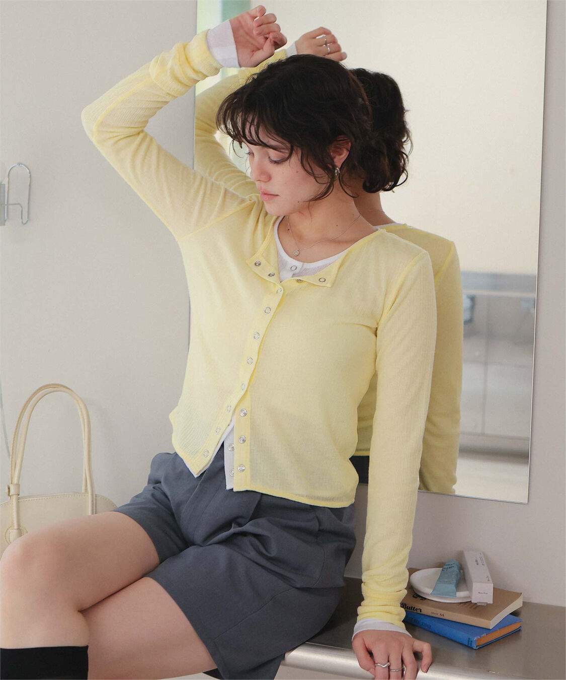 titivate「シアーテレコカーディガン」|ニット・セーター|