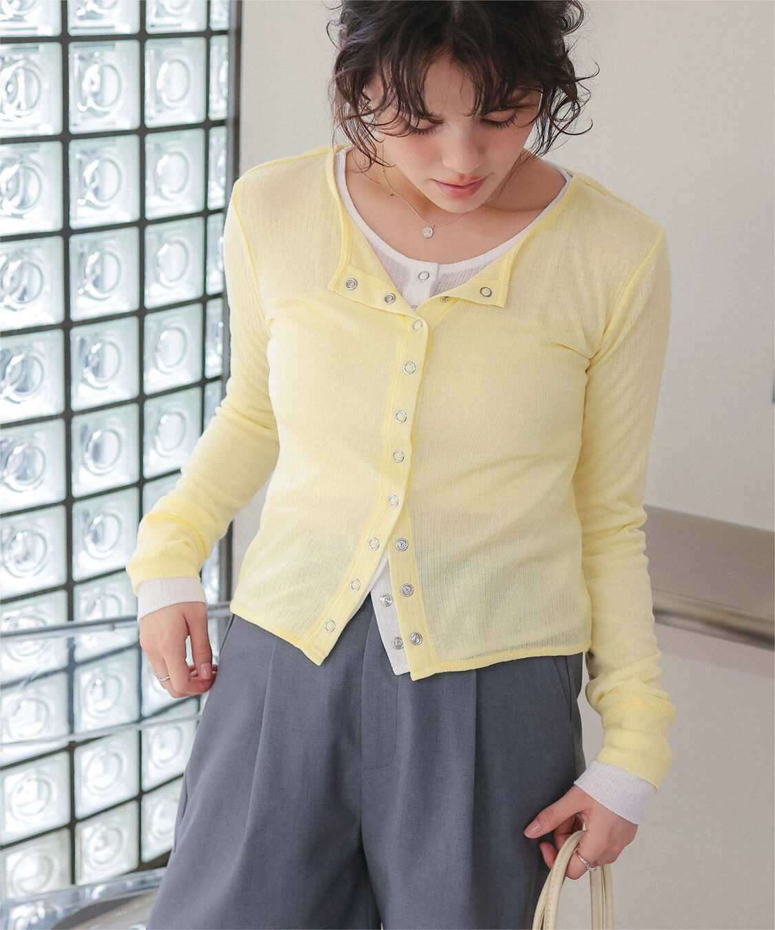 titivate「シアーテレコカーディガン」|ニット・セーター|