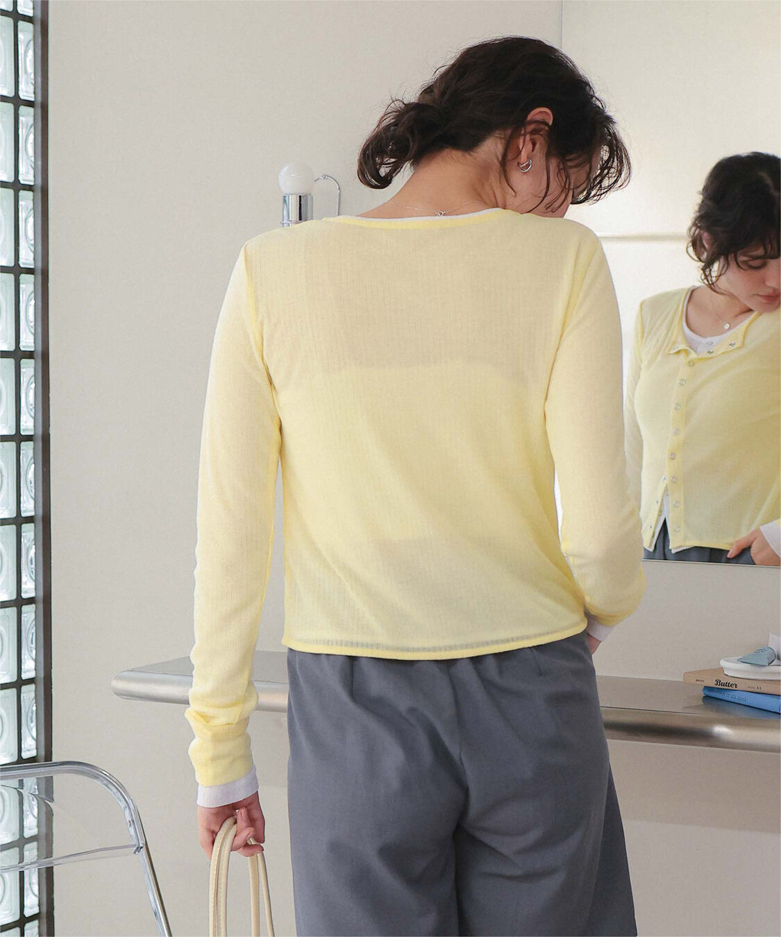 titivate「シアーテレコカーディガン」|ニット・セーター|