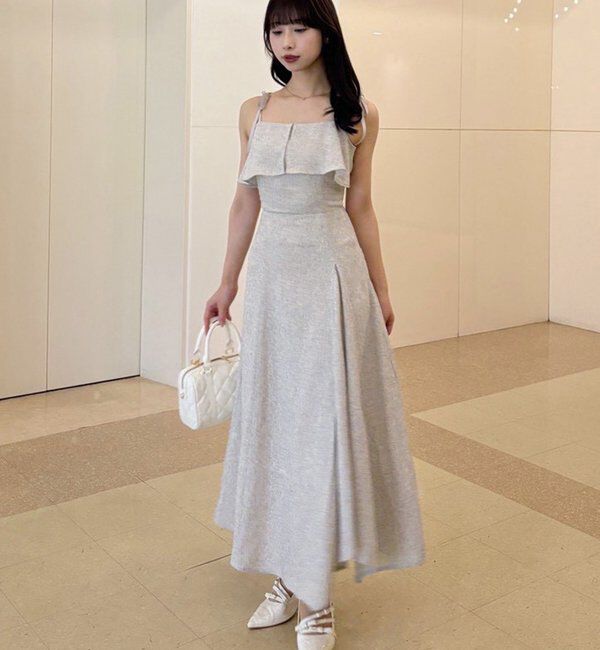  「【miyabi企画】フリルツイードキャミワンピ」|その他|