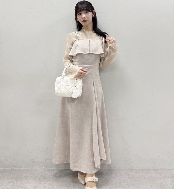  「【miyabi企画】フリルツイードキャミワンピ」|その他|