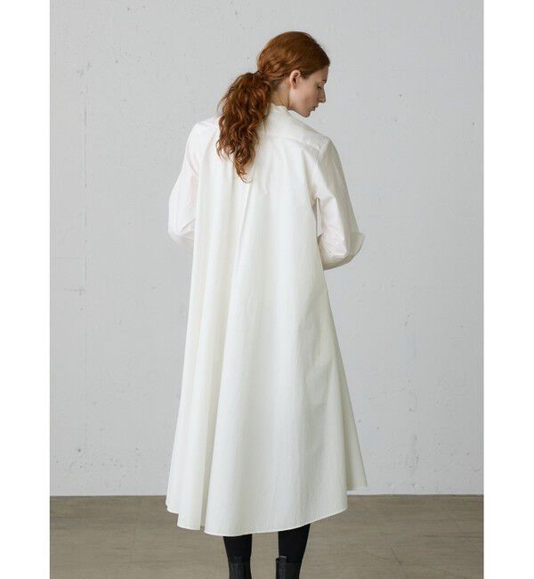 MidiUmi「MidiUmi Aラインバンドカラーシャツワンピース」|ワンピース|