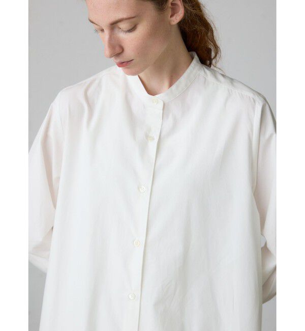 MidiUmi「MidiUmi Aラインバンドカラーシャツワンピース」|ワンピース|