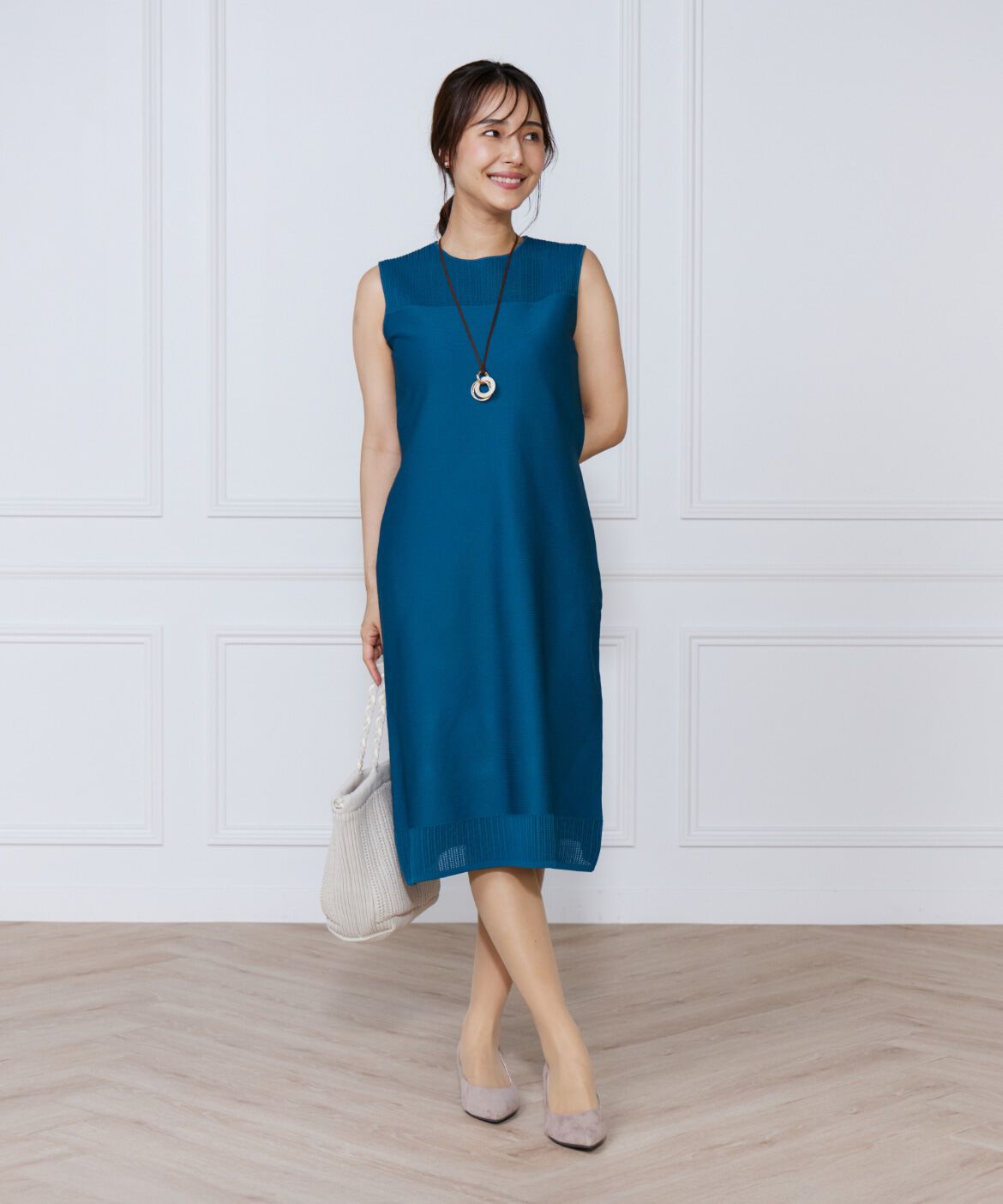 ef-de Black「ハートアイレットニットワンピース」|ワンピース|