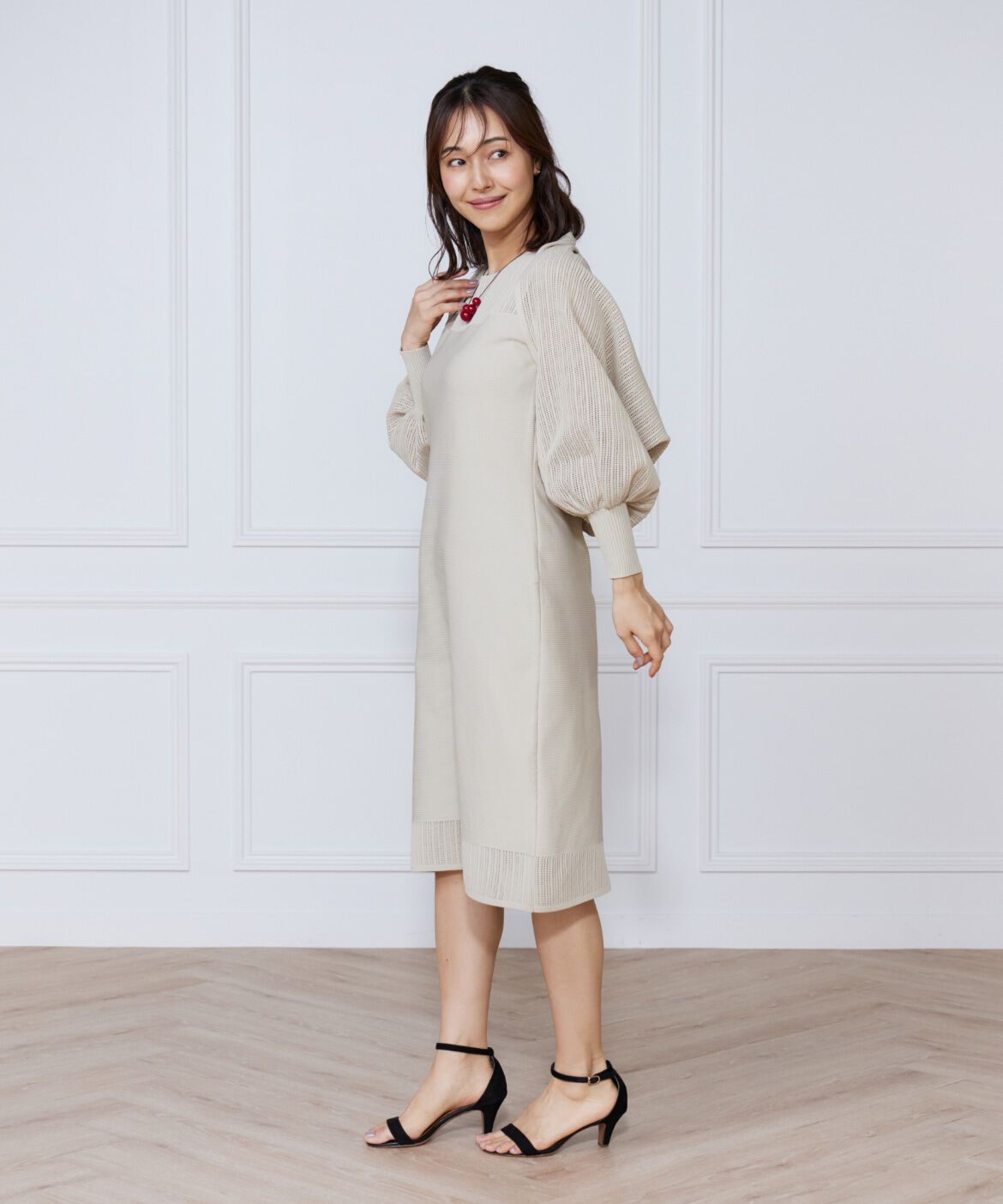 ef-de Black「ハートアイレットニットボレロ」|カーディガン|