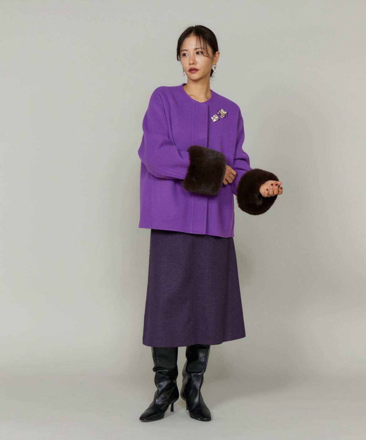 Le Souk「《大きいサイズ》Aラインスカート」|台形|