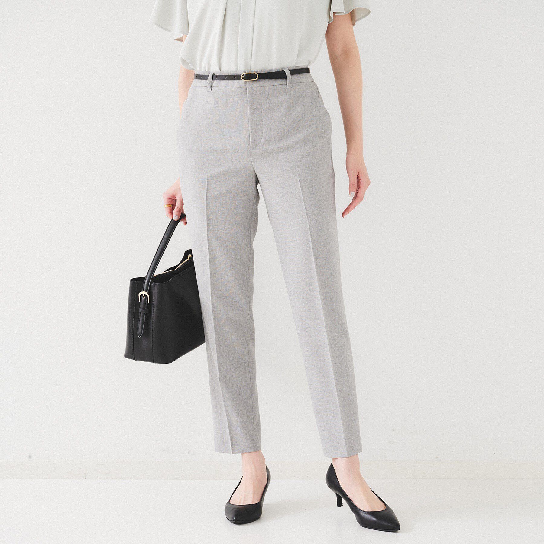 UNTITLED「【セットアップ可能】リネンライク テーパードパンツ」|その他|