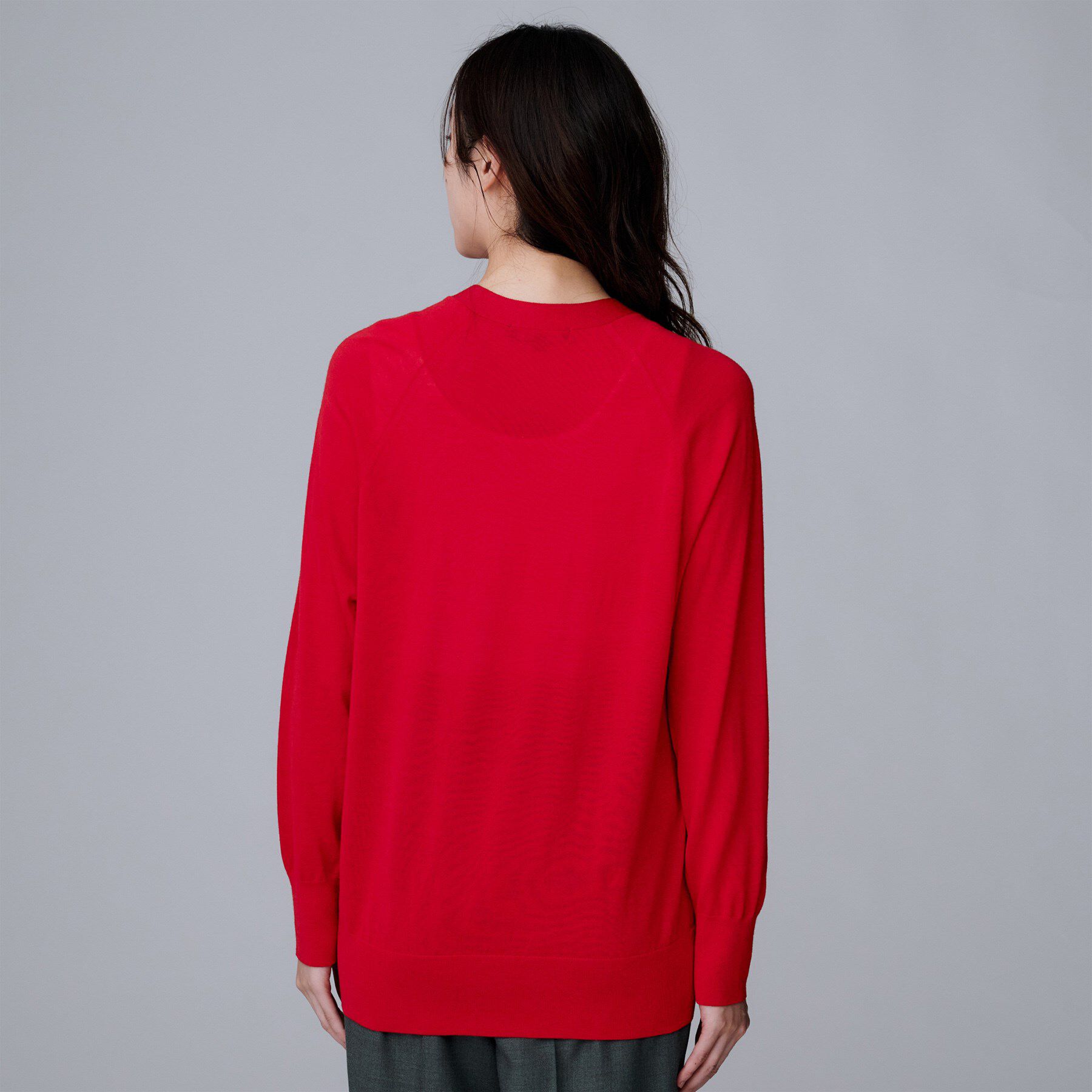 UNTITLED「【アンサンブル可/洗える/Vネック】ウールシルクカーディガン」|カーディガン|