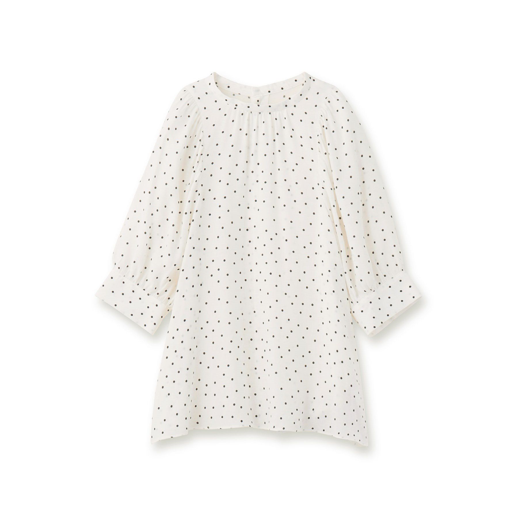 DRESSTERIOR「【洗える/日本製】ドットPTボリュームスリーブブラウス」|シャツ・ブラウス|