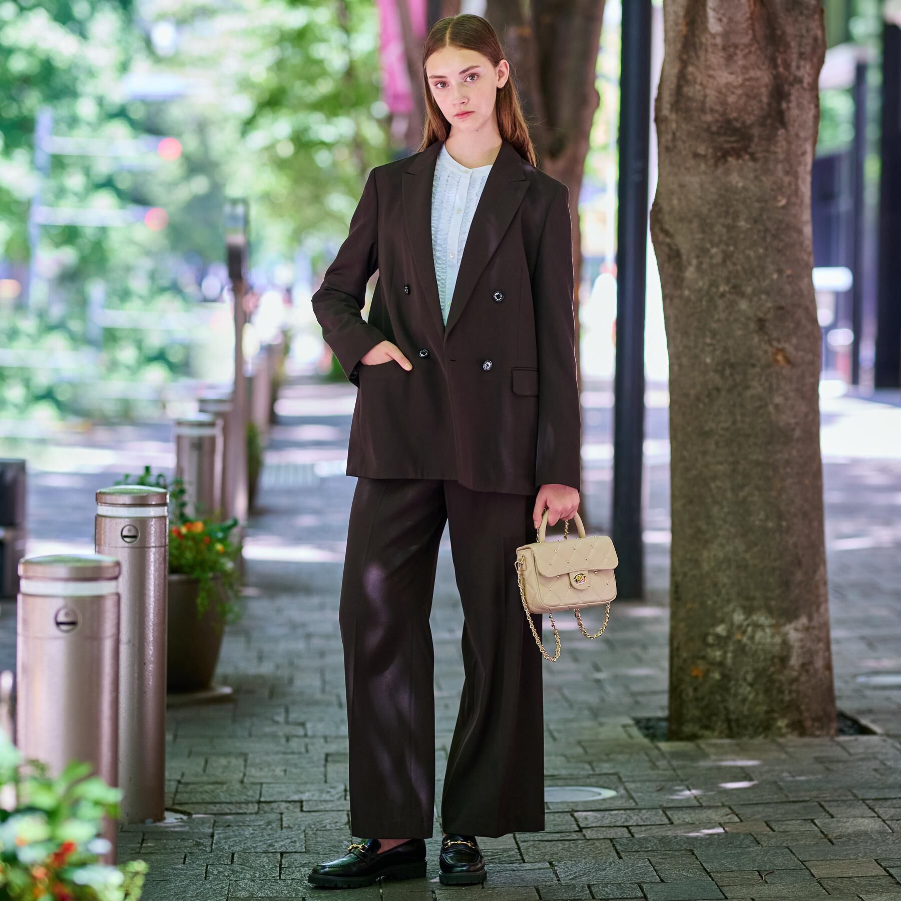 DRESSTERIOR「【セットアップ可/オンオフ】ウールビスコースカルゼジャケット」|テーラードジャケット|