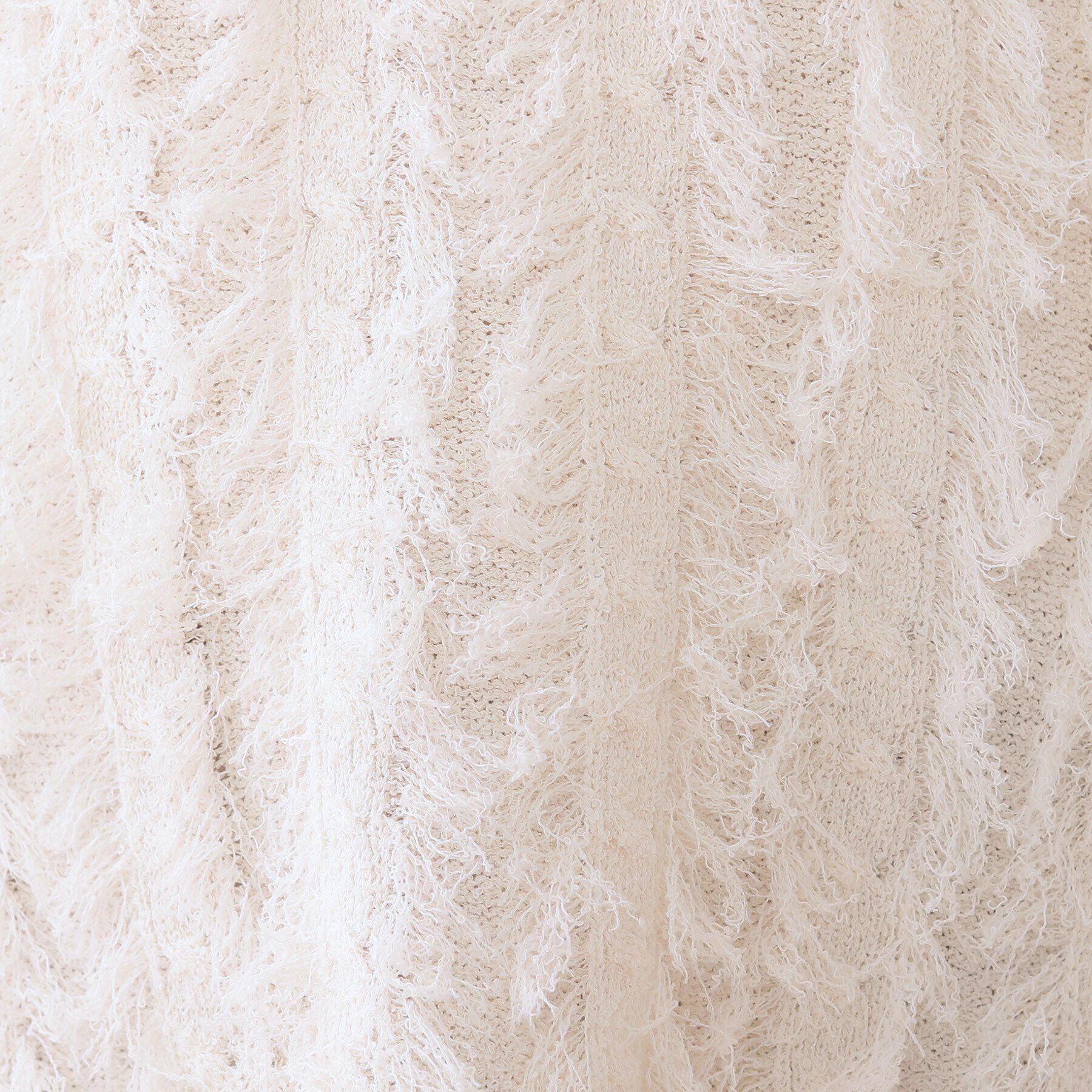 INDIVI「【洗える】フリンジ ジャカードニット」|ニット・セーター|