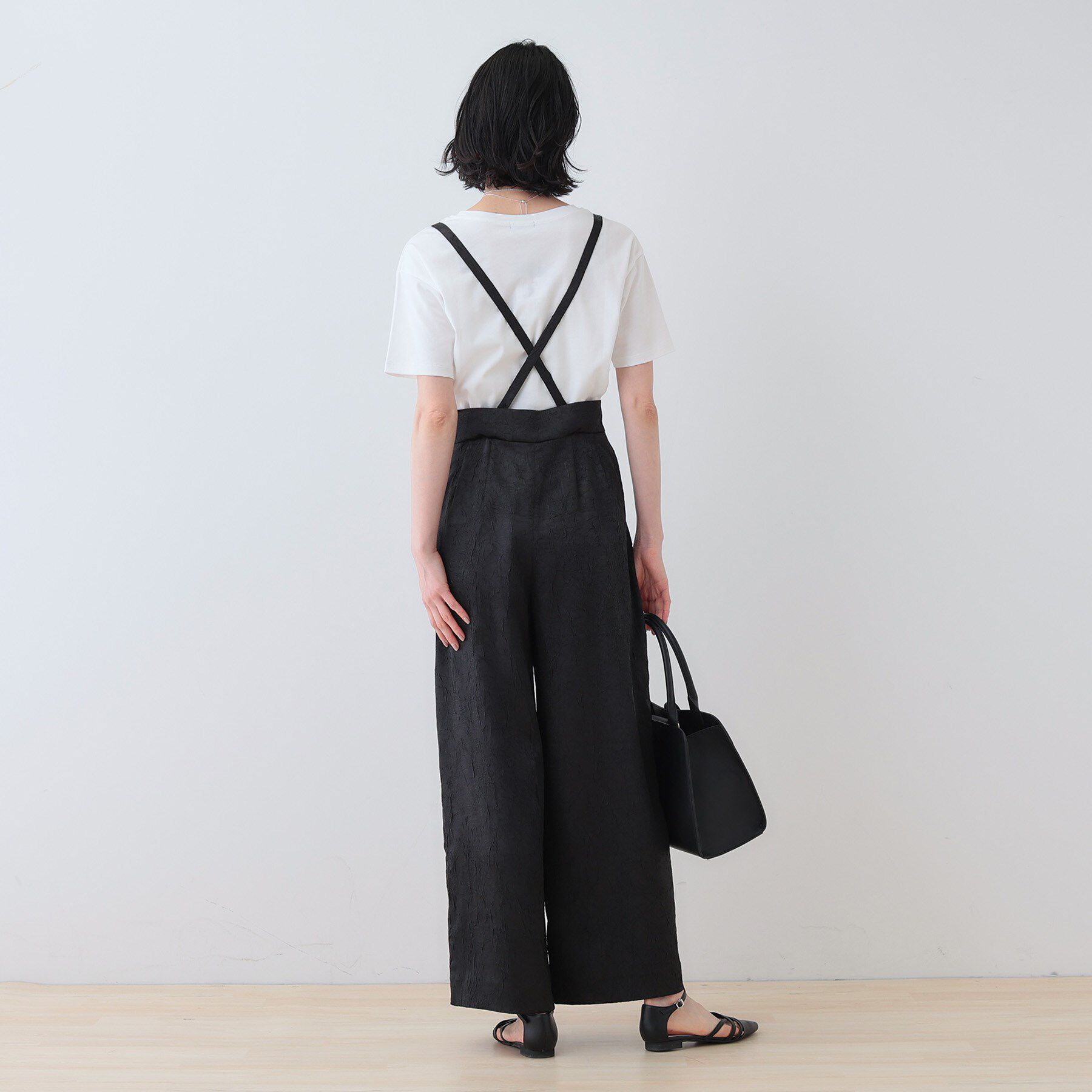 INDIVI「【サスペンダー付き】2WAYクラッシュサテンパンツ」|その他|