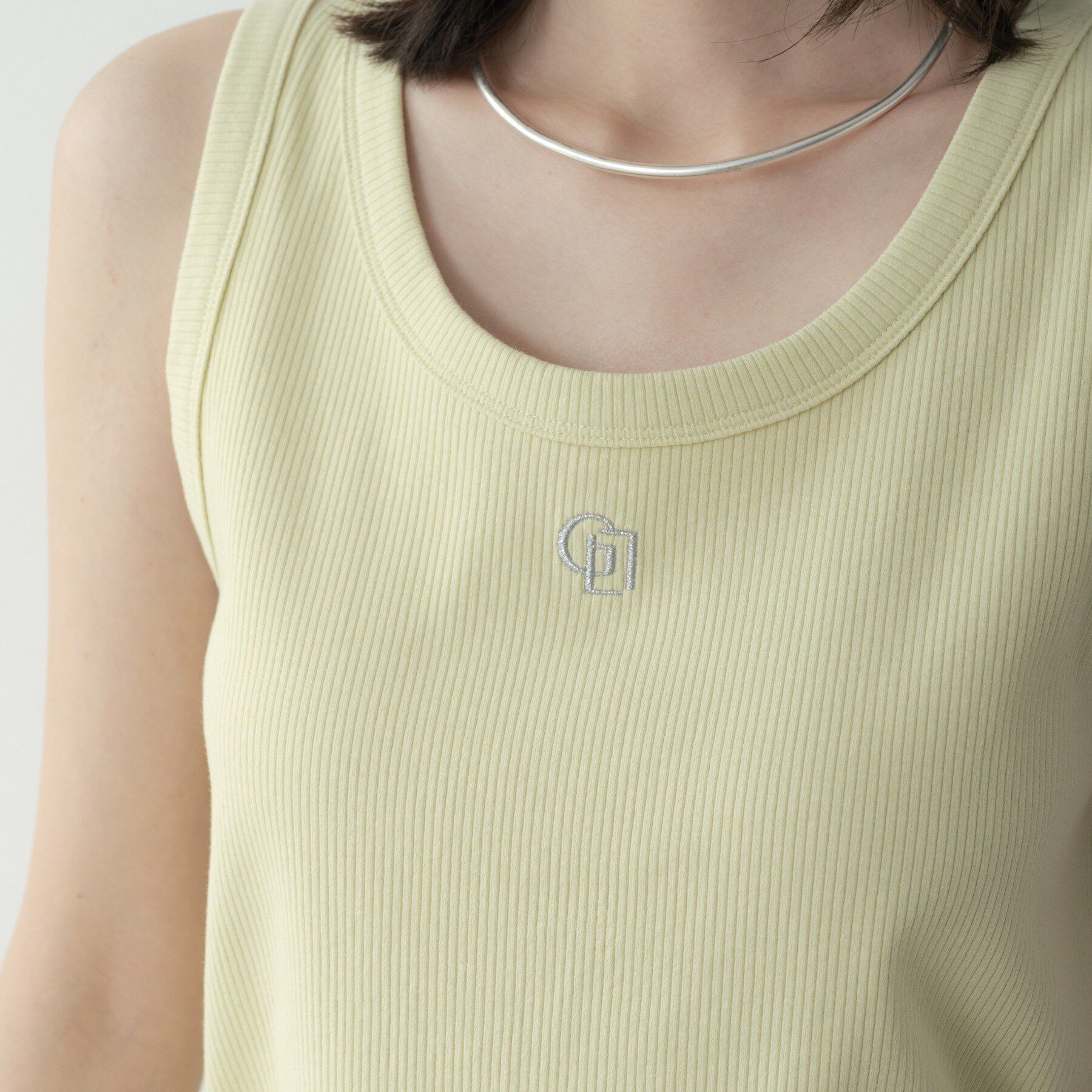 GALLEST「ロゴ刺繍リブタンクトップ」|キャミソール|