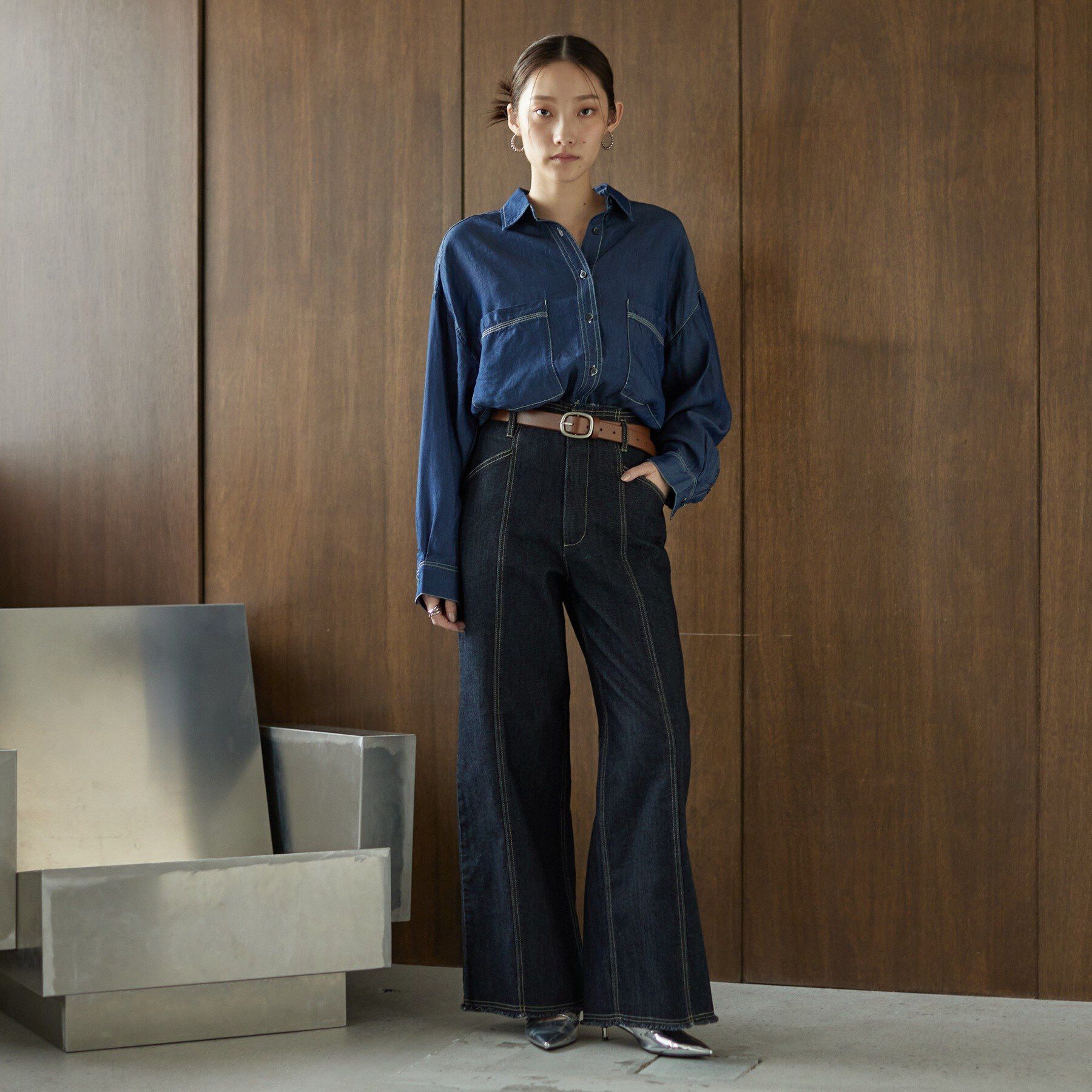 GALLEST「ハイウエストカットオフデニム」|デニム|