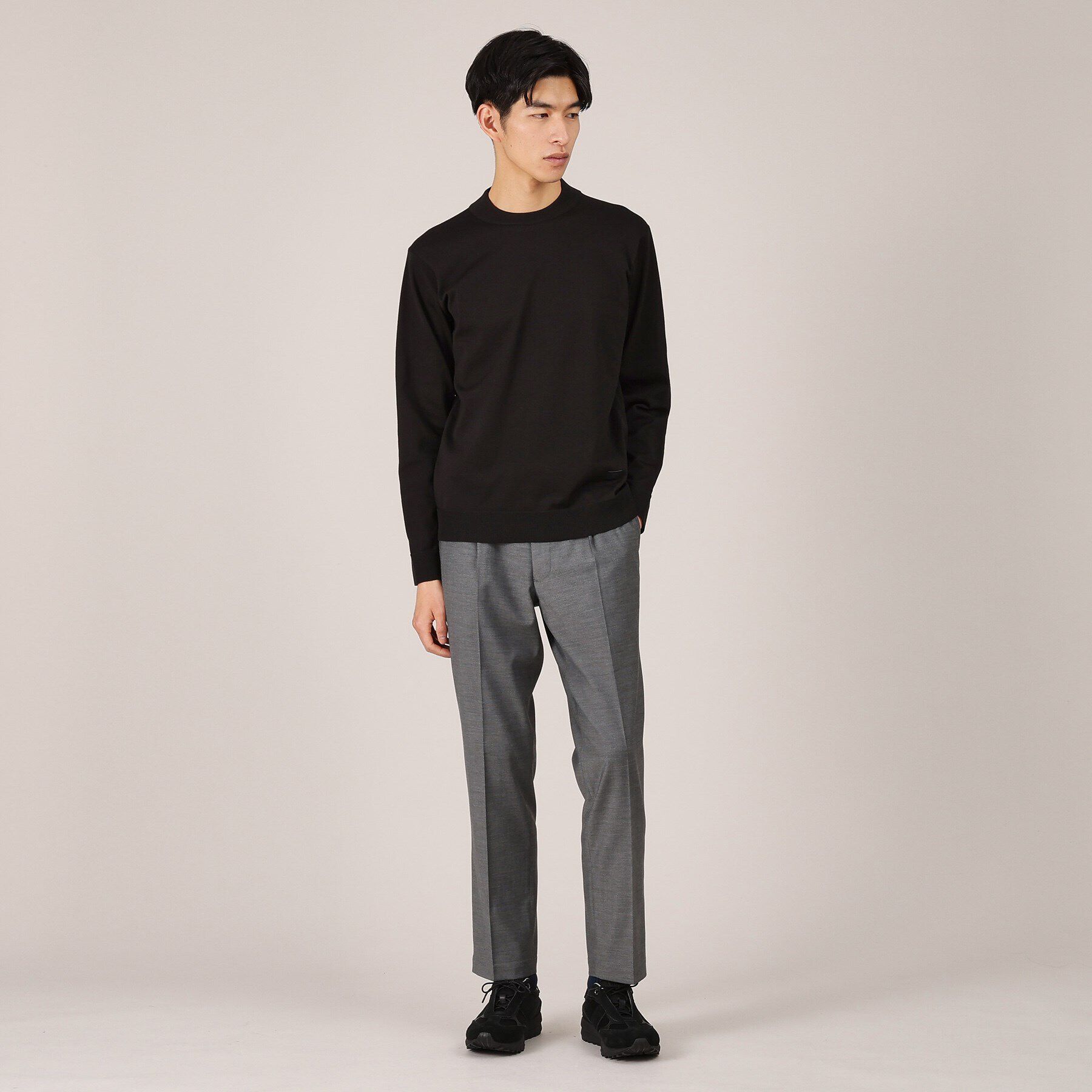 TAKEO KIKUCHI「【ジャケット対応】テーラードネック プルオーバー ニット」|ニット・セーター|