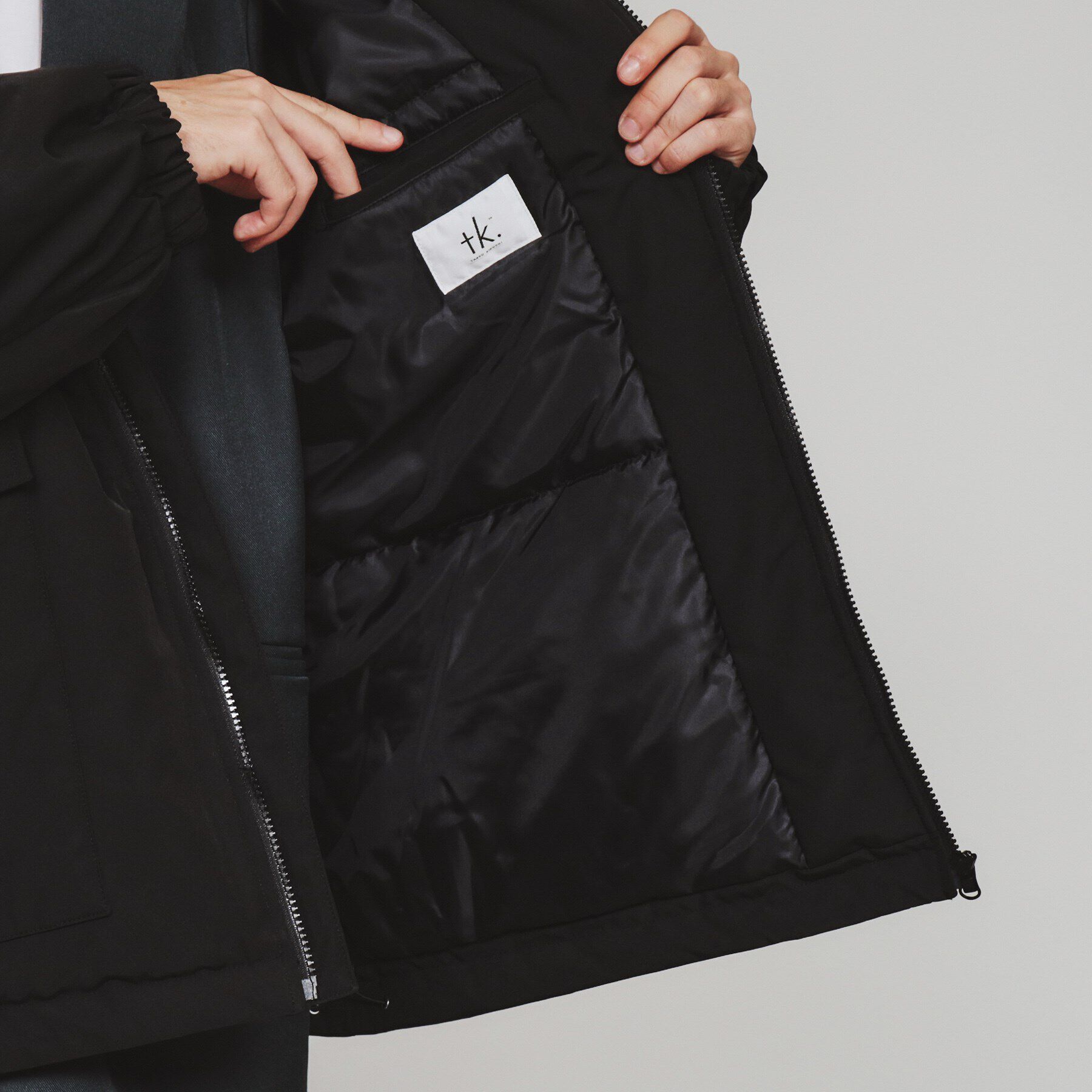 tk.TAKEO KIKUCHI「【マシンウォッシャブル】REPREVEフード中綿ブルゾン」|ブルゾン・スタジャン|