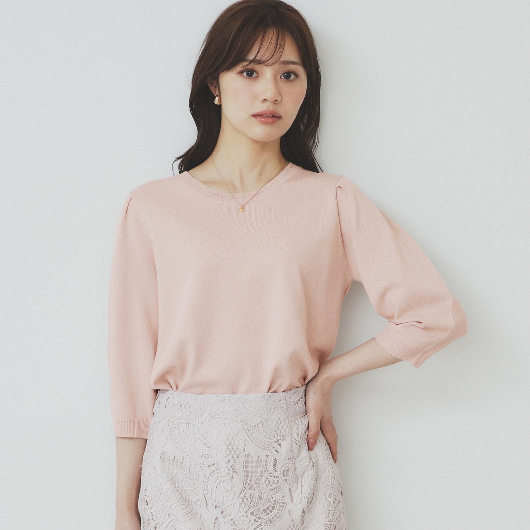 index「《7色展開/XS-LLサイズ》クルーネックデザインスリーブニット【洗濯機洗い可】」|ニット・セーター|