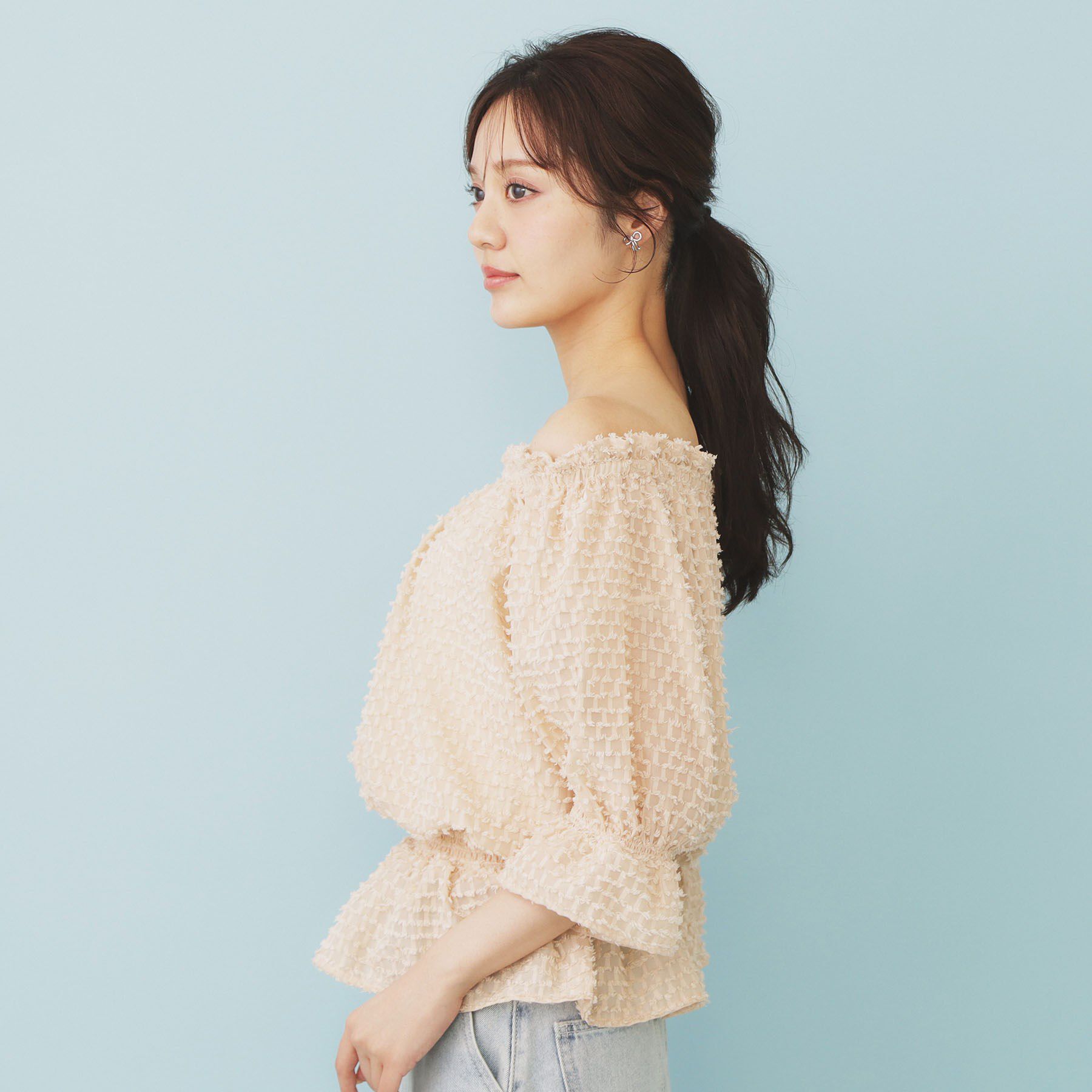 index「2WAY カットジャカードブラウス【洗濯機洗い可/防シワ】」|シャツ・ブラウス|