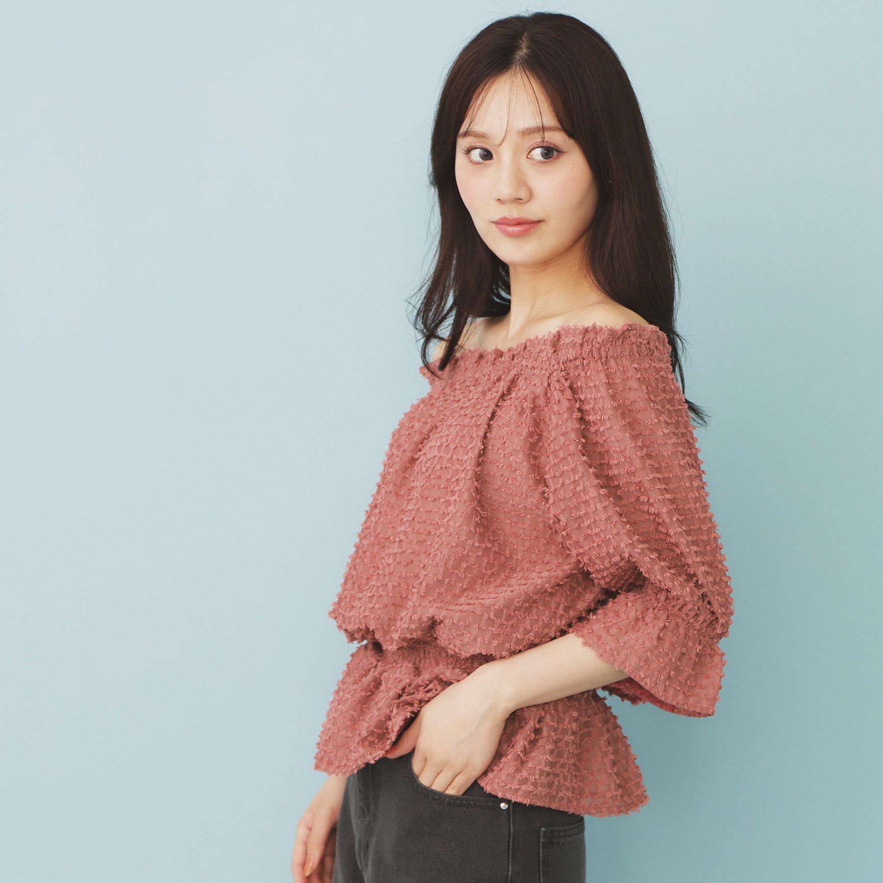 index「2WAY カットジャカードブラウス【洗濯機洗い可/防シワ】」|シャツ・ブラウス|