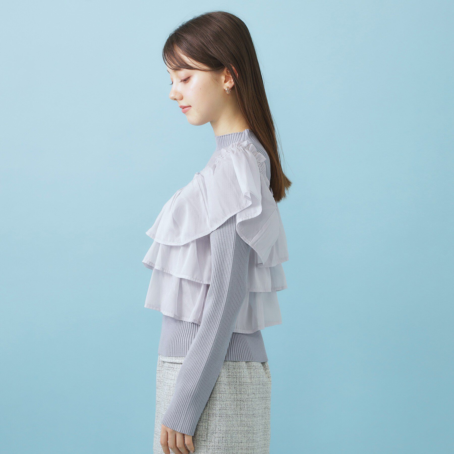 index「3wayフリルドッキングニット【洗濯機OK/抗ピル】」|ニット・セーター|