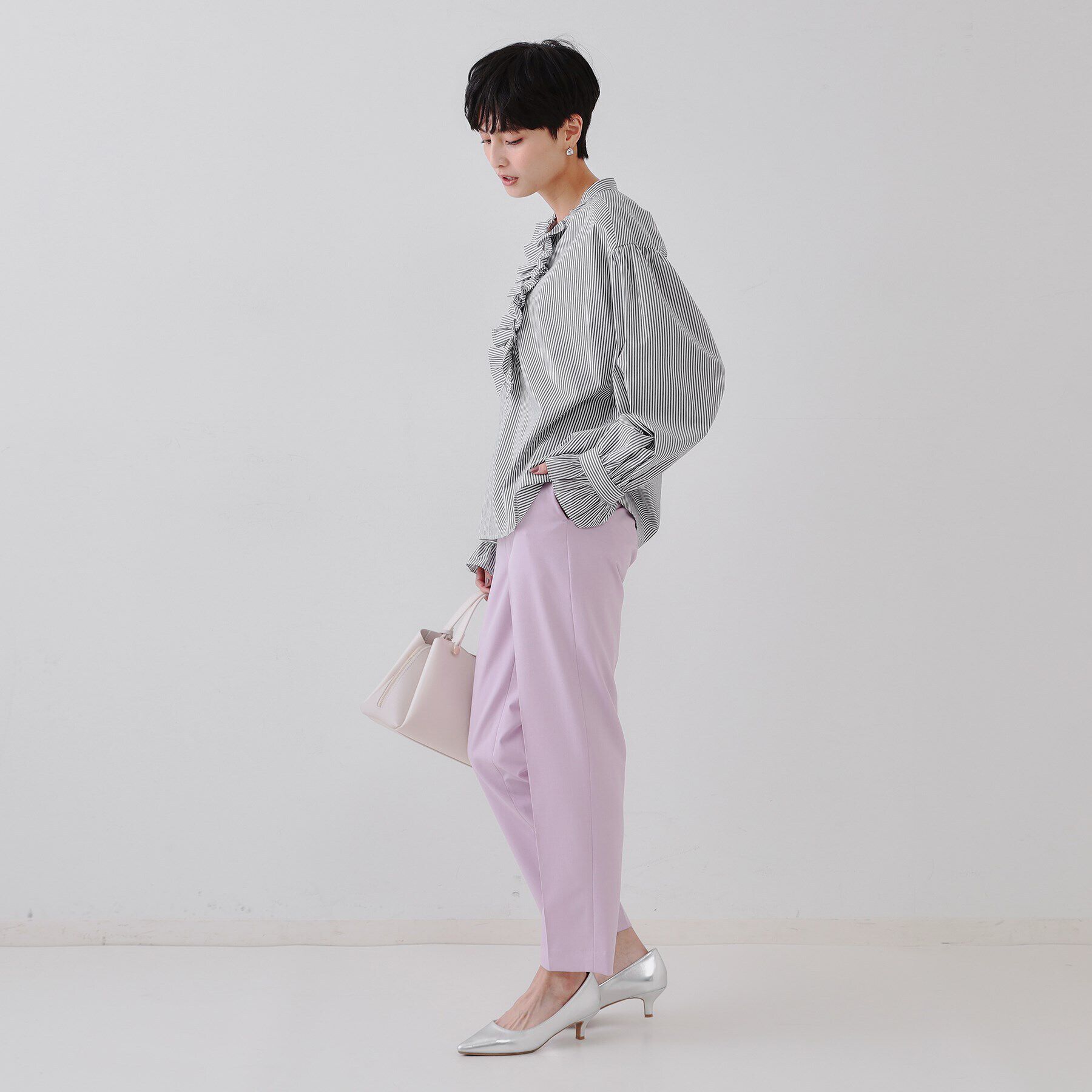 OPAQUE.CLIP「フロントフリルブラウス【洗濯機洗い可】」|シャツ・ブラウス|