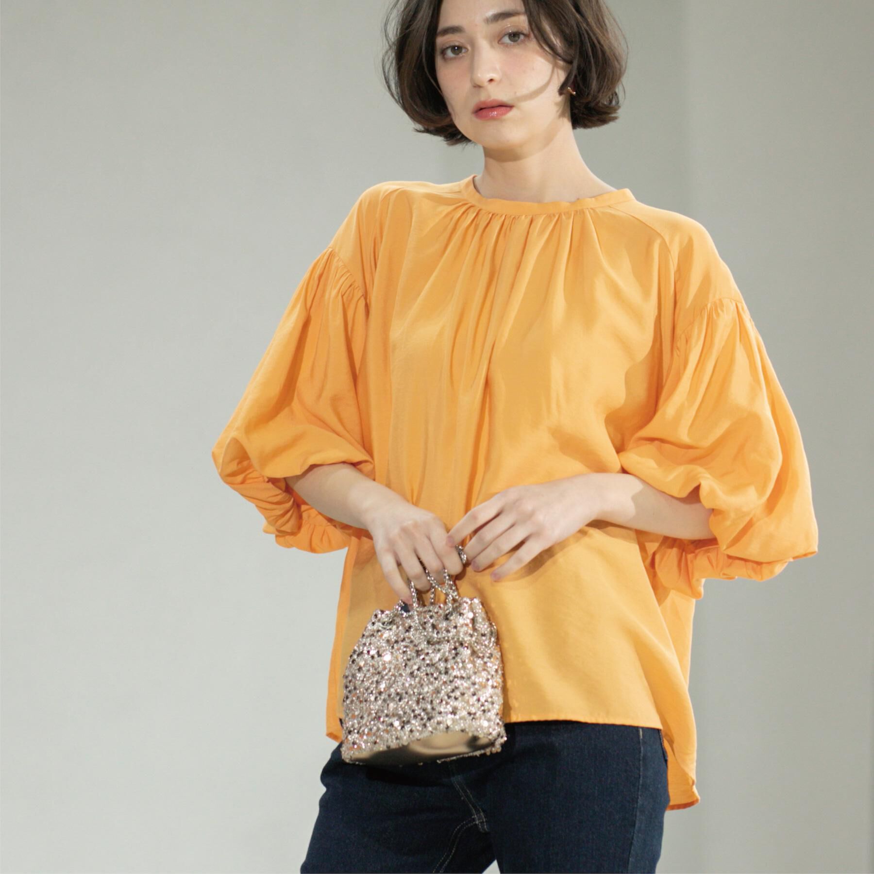 OPAQUE.CLIP「バルーンスリーブブラウス【洗濯機洗い可】」|シャツ・ブラウス|