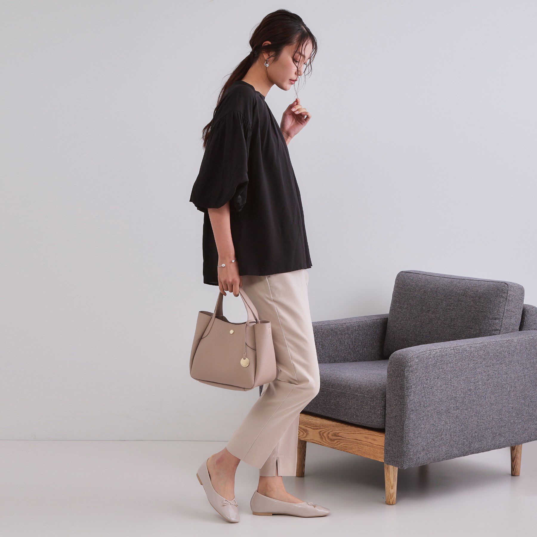 OPAQUE.CLIP「バルーンスリーブブラウス【洗濯機洗い可】」|シャツ・ブラウス|