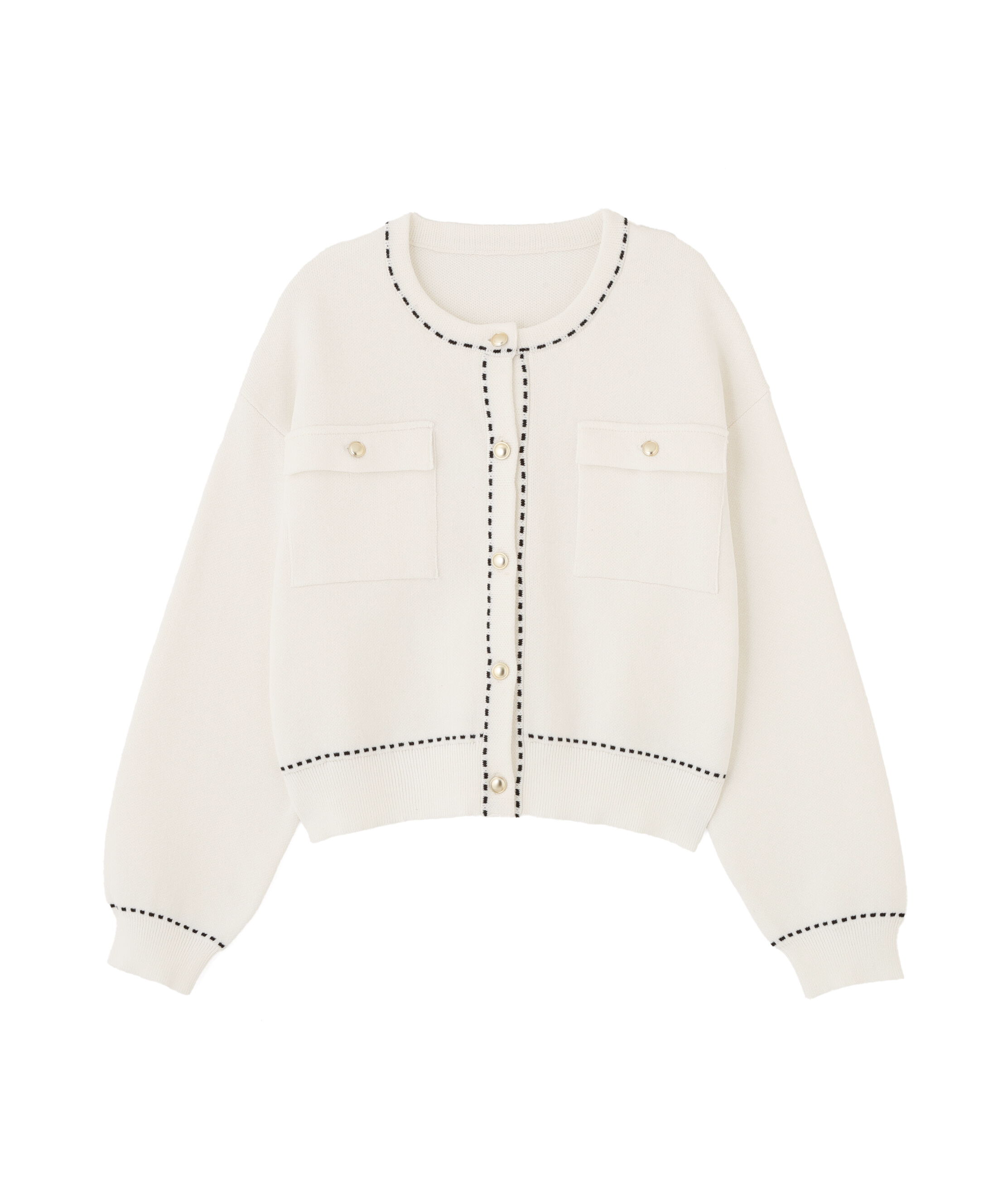  「〈N.〉ステッチニットジャケット」|ニット・セーター|