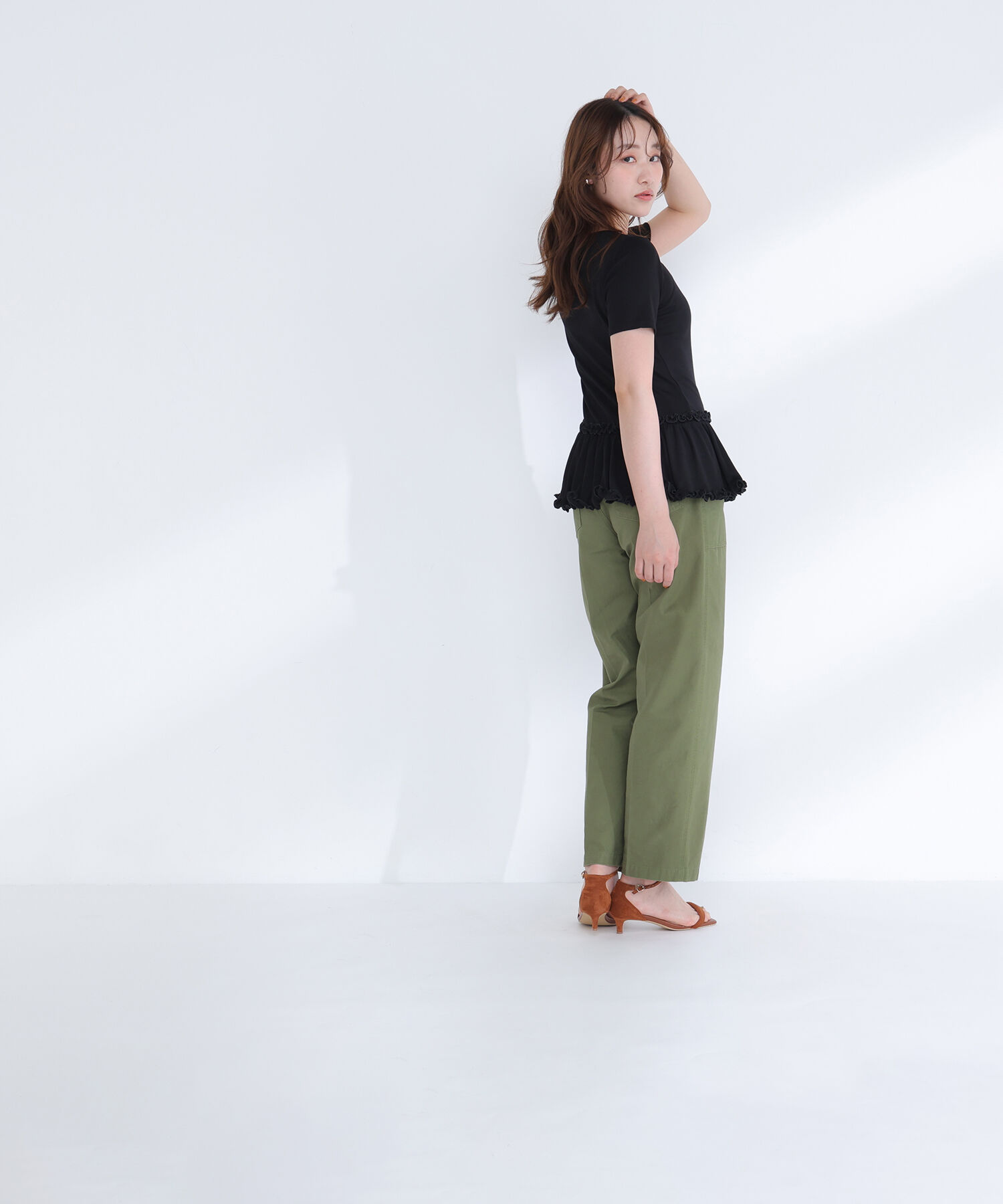  「ヘムフリルカットソー」|Tシャツ・カットソー|