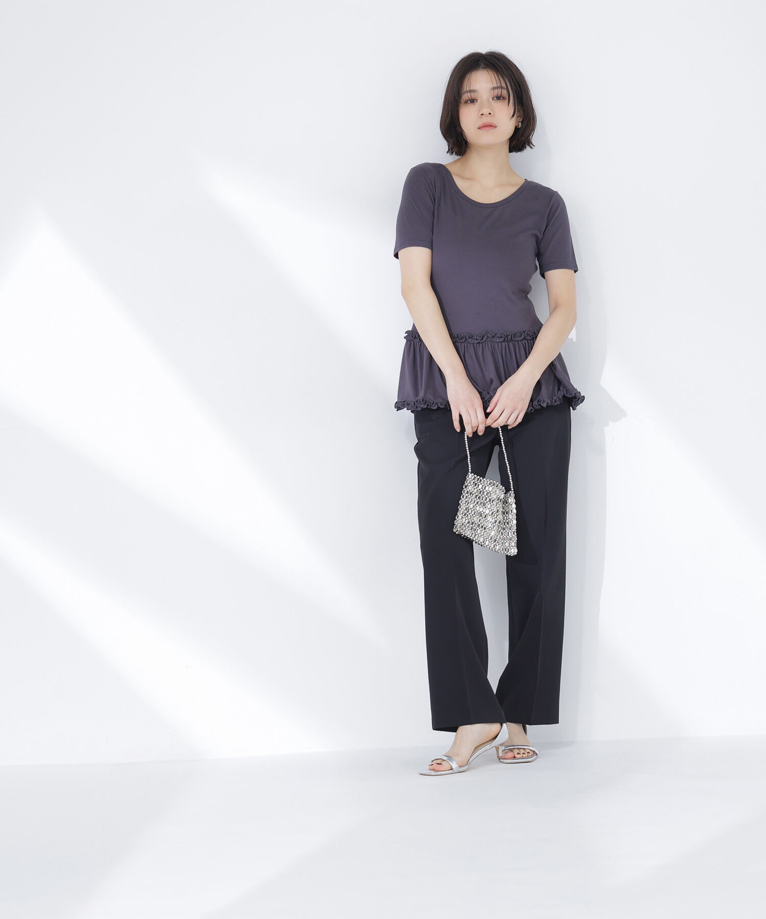  「ヘムフリルカットソー」|Tシャツ・カットソー|