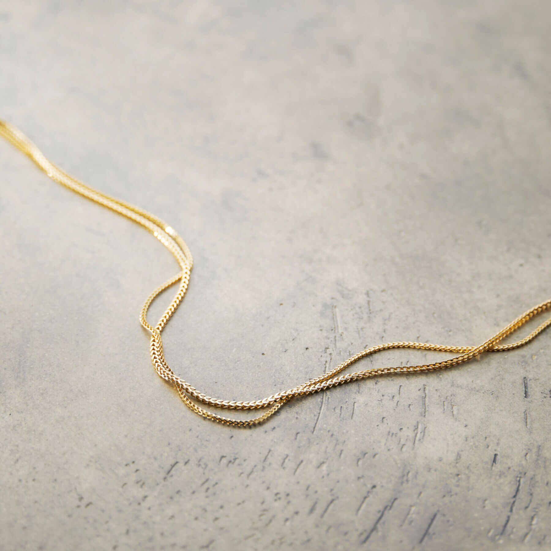 COCOSHNIK「K10ライトフランコドレープ ネックレス」|ネックレス|