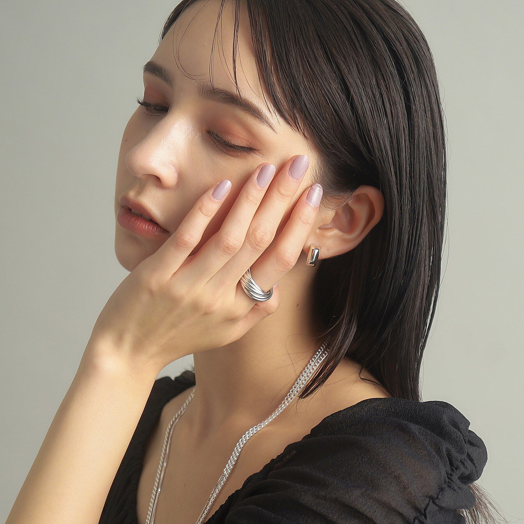 COCOSHNIK ONKITSCH「シルバー バンドリング 16レイヤーズ」|リング|