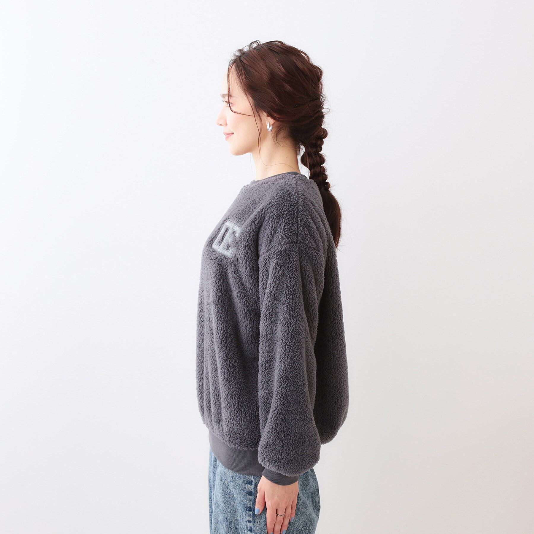 SHOO･LA･RUE「【洗える/S-LL】毛布に包まれているような着心地 やわらかボアトップス」|Tシャツ・カットソー|