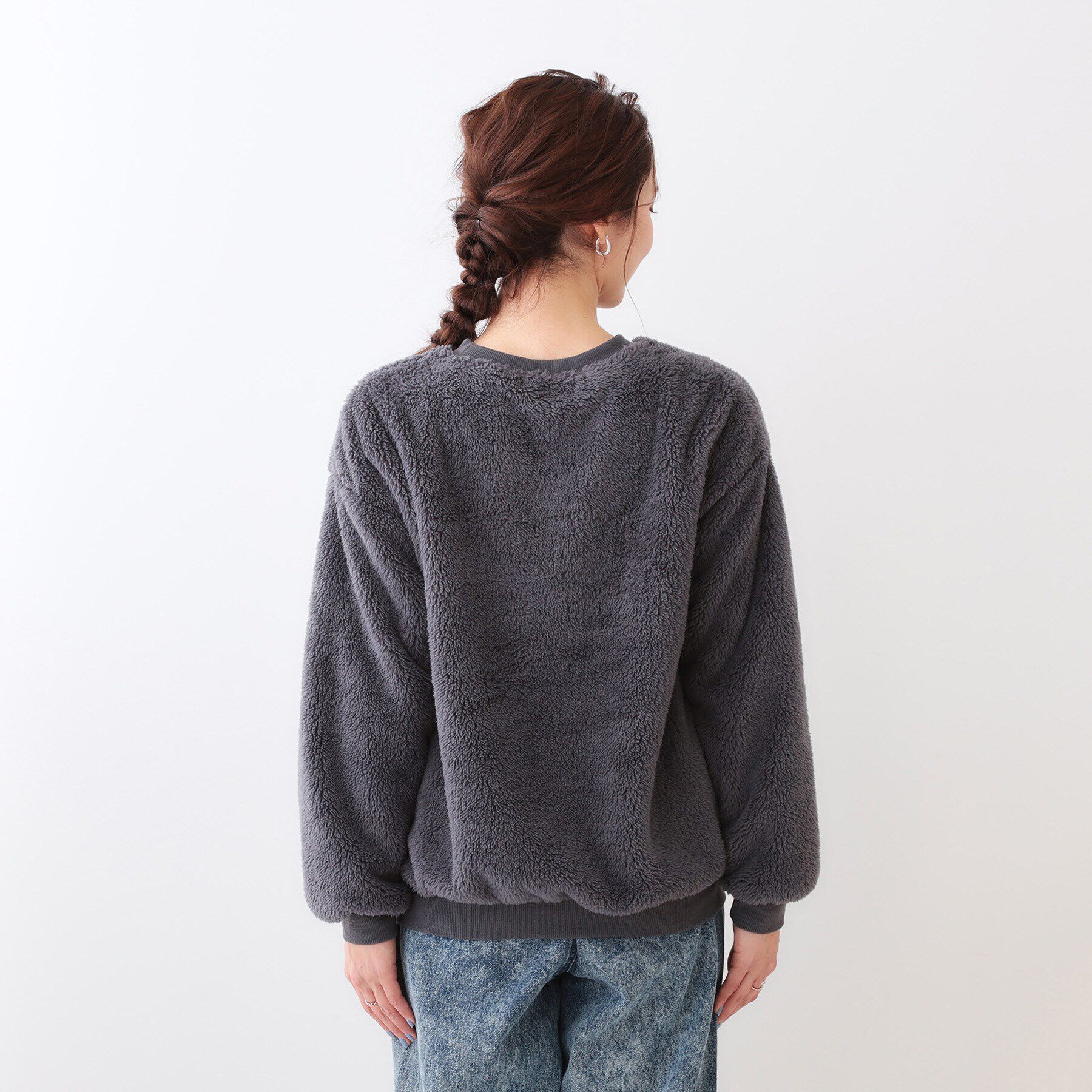 SHOO･LA･RUE「【洗える/S-LL】毛布に包まれているような着心地 やわらかボアトップス」|Tシャツ・カットソー|