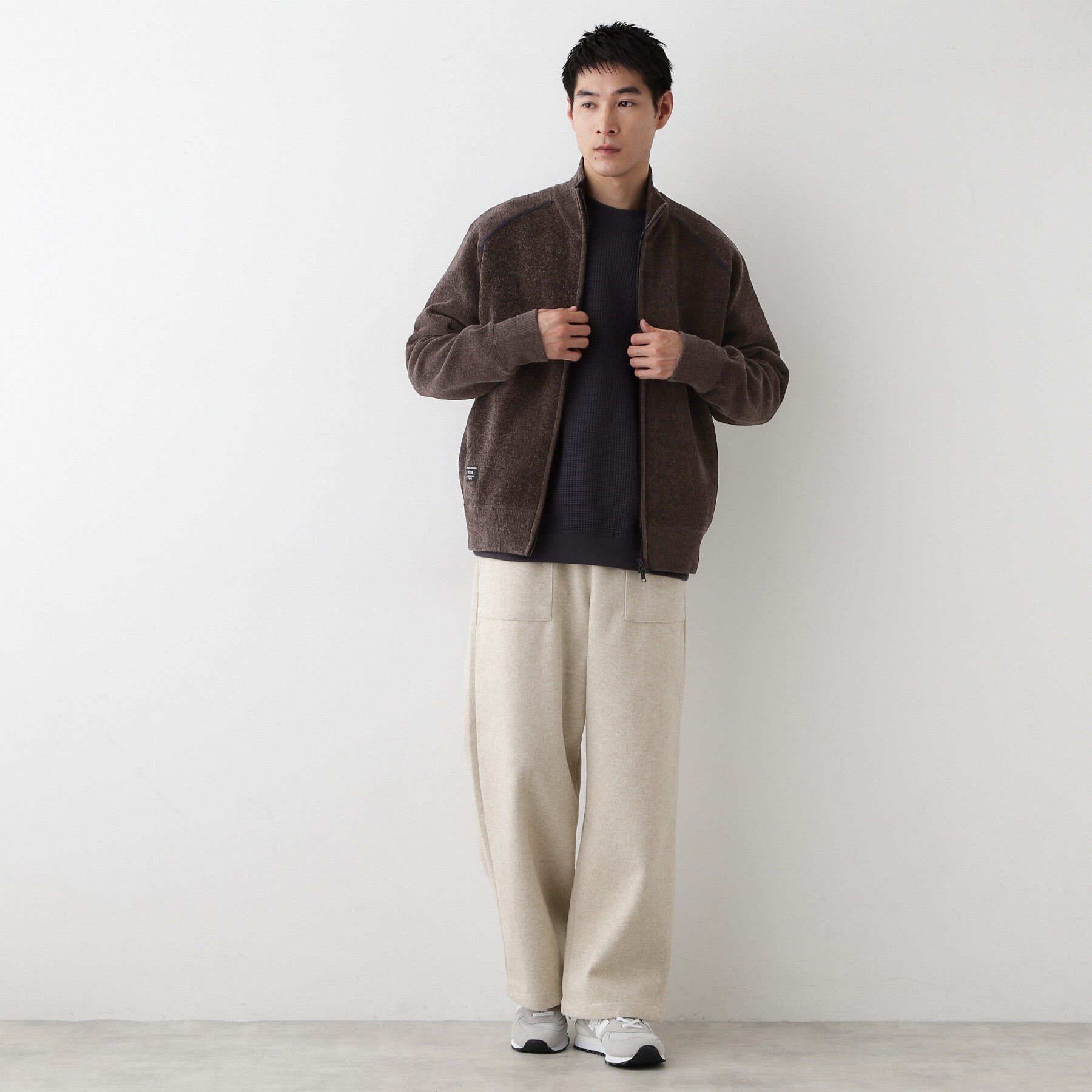 Dessin「【洗える】モールジップカーディガン」|ブルゾン・スタジャン|