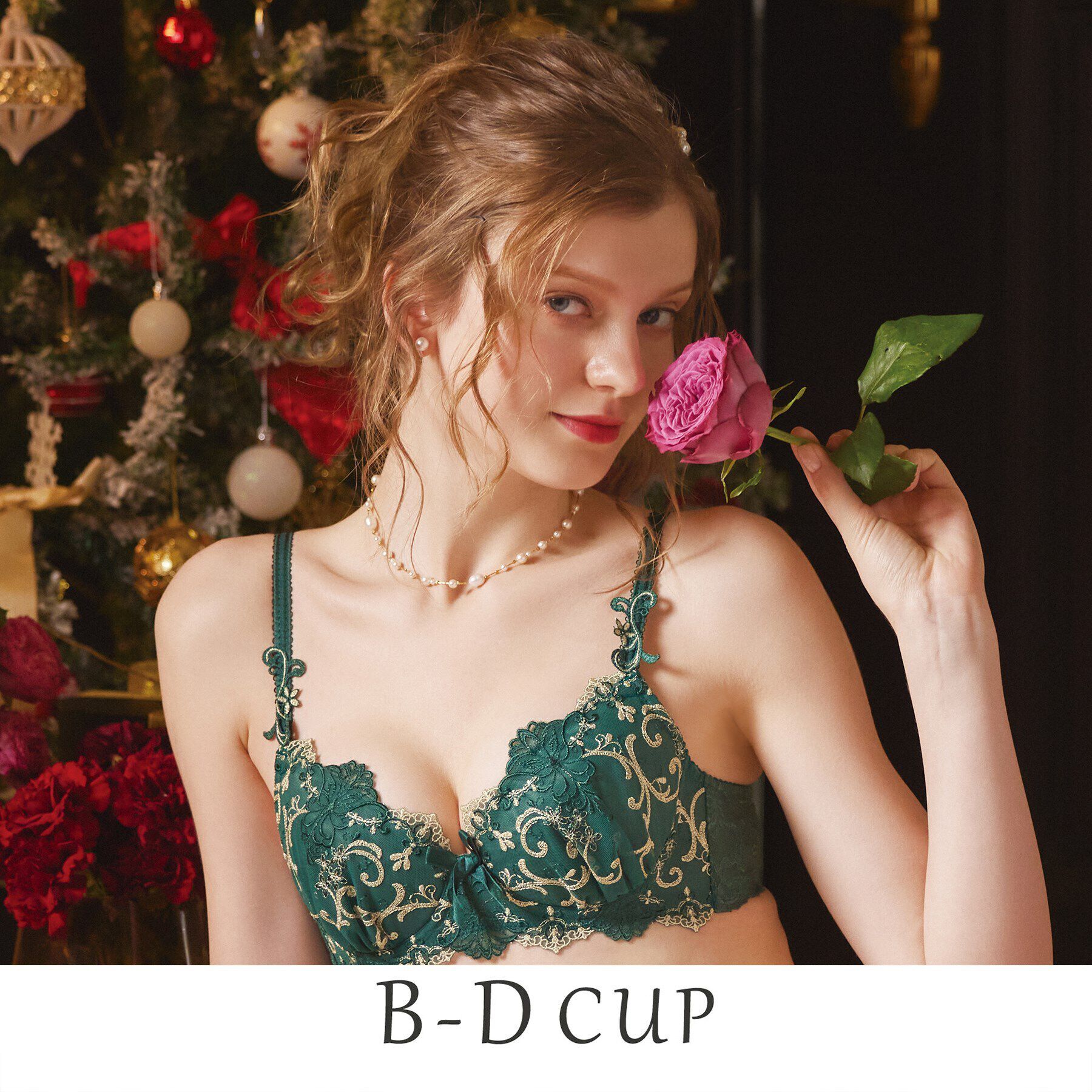 Risa Magli「シュトレン ブラジャー」|インナー|グリーン(022)