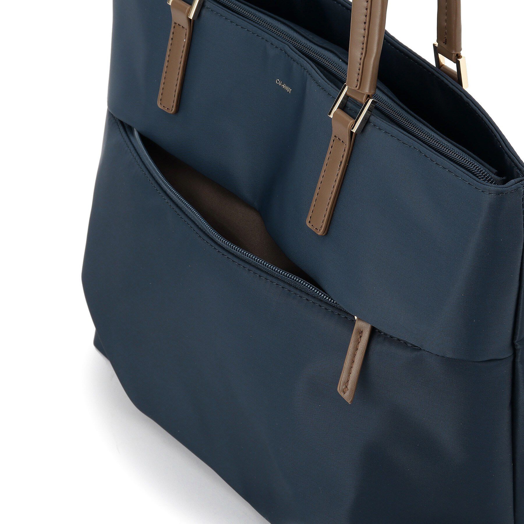 ITS&rsquo;DEMO「【収納アドバイザー監修】合皮コンビA4トート」|トートバッグ|