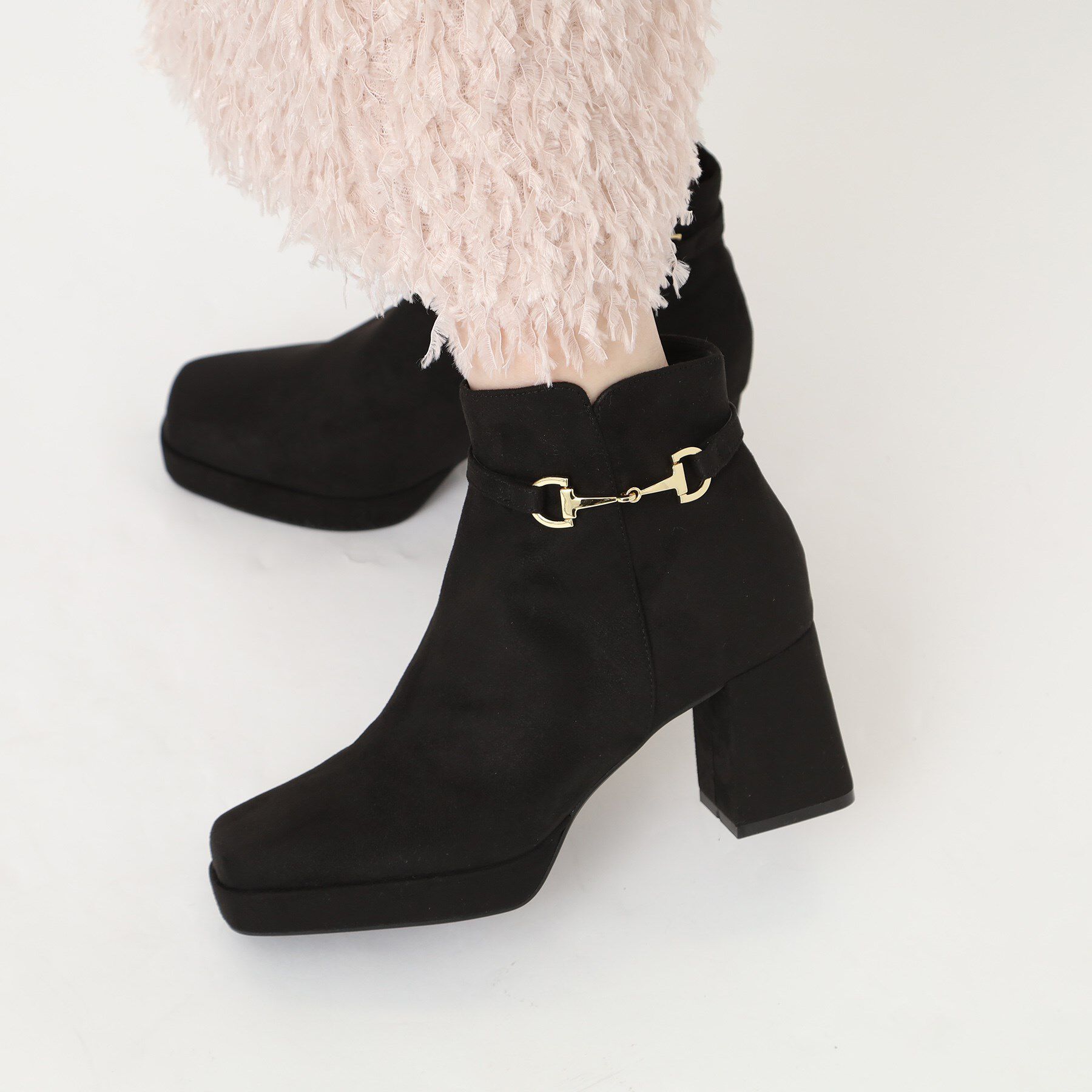 ESPERANZA「スクエアサイドビットブーツ」|ショートブーツ|