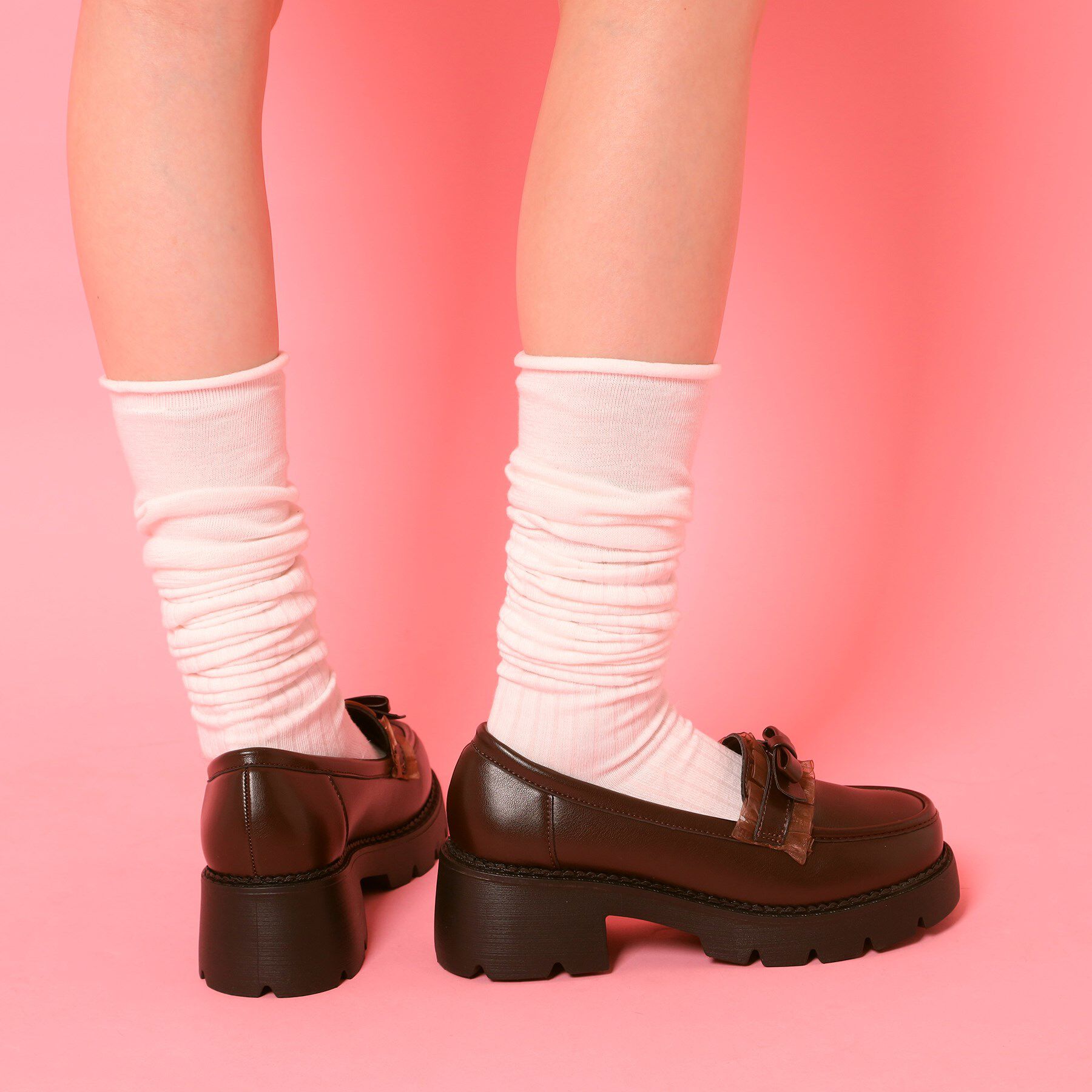 csT&P「フリル付きリボンローファー」|パンプス|