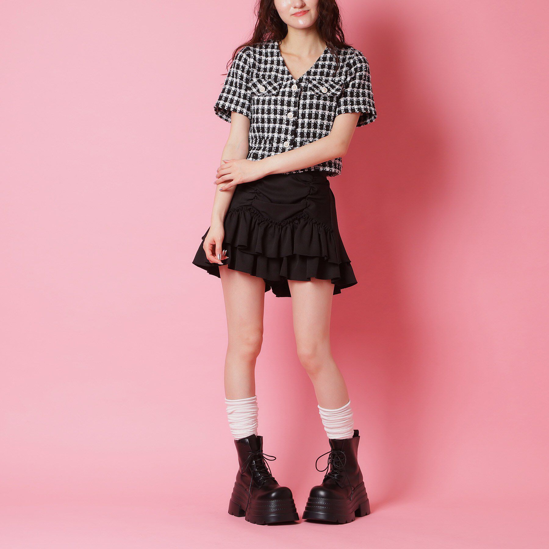 csT&P「厚底レースアップ」|ショートブーツ|