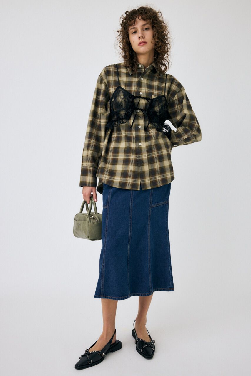 MOUSSY「LACY BUSTIER レイヤードシャツ」|シャツ・ブラウス|