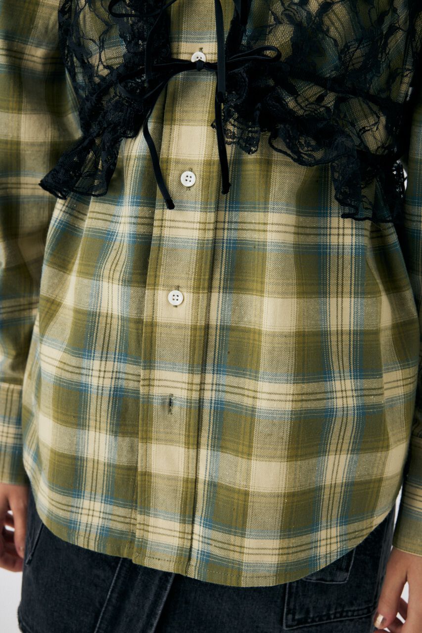 MOUSSY「LACY BUSTIER レイヤードシャツ」|シャツ・ブラウス|