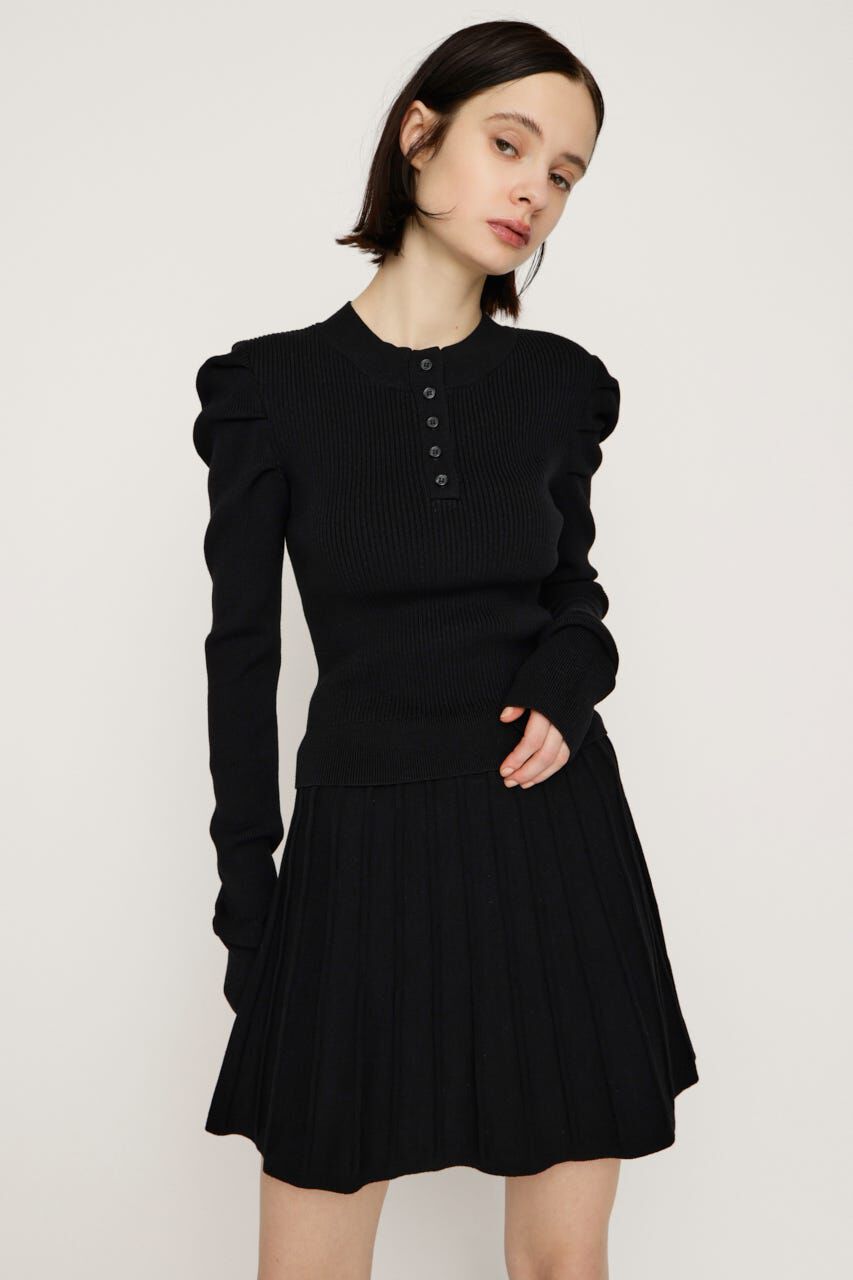 SLY「TUCK SLEEVE FLARE KNIT 2P」|ワンピース|