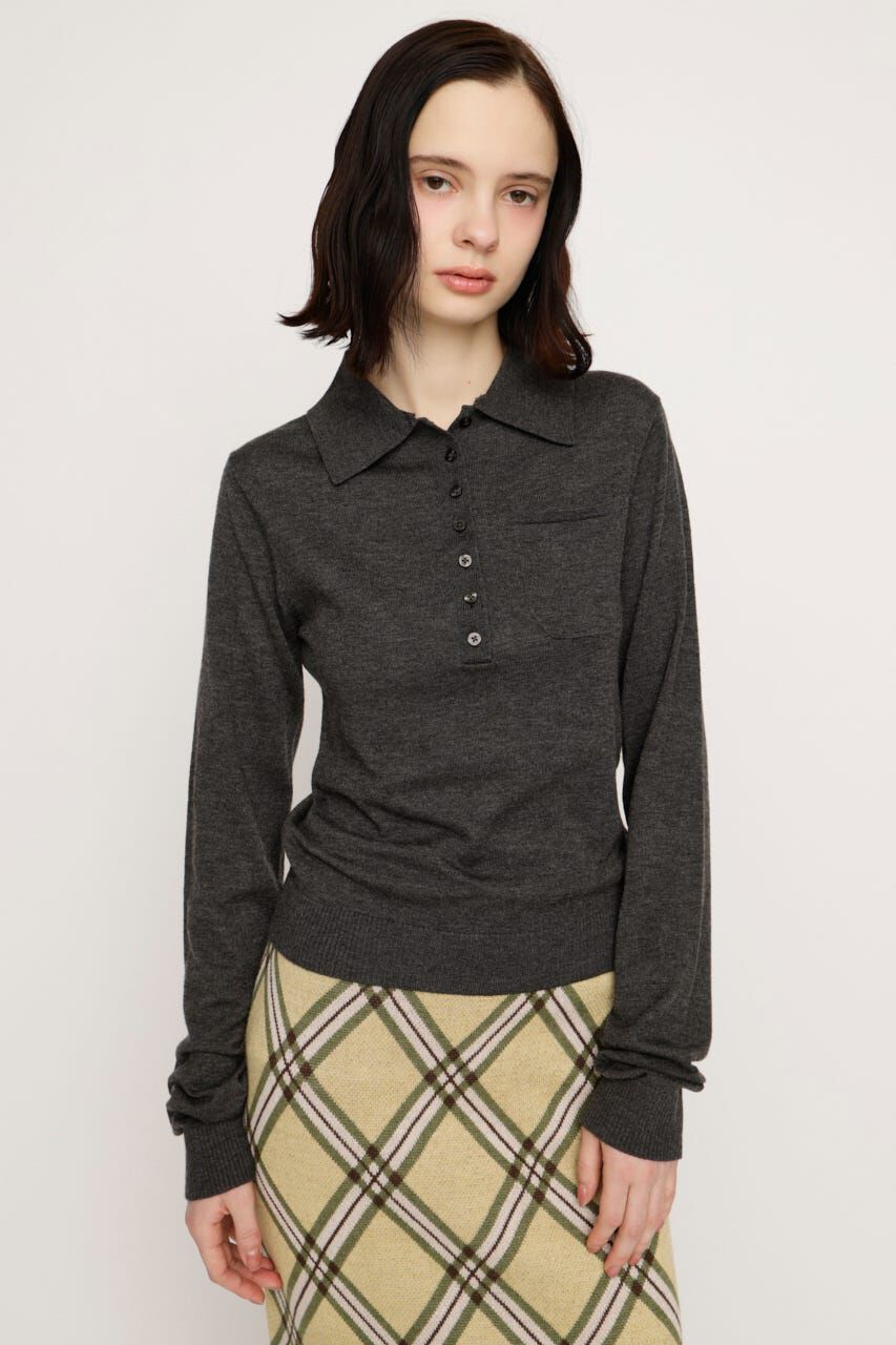 SLY「HG KNIT POLO トップス」|ニット・セーター|