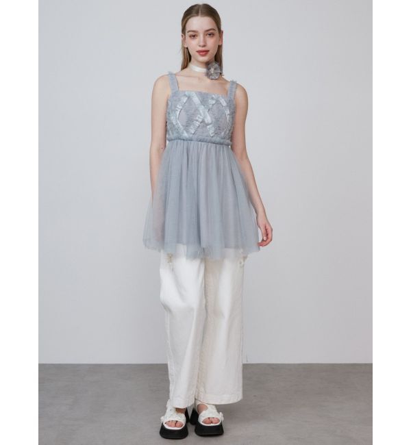 CALNAMUR「SHEER 3D FLOWER 2WAY CHORKER/シアー3Dフラワー2WAYチョーカー」|その他|