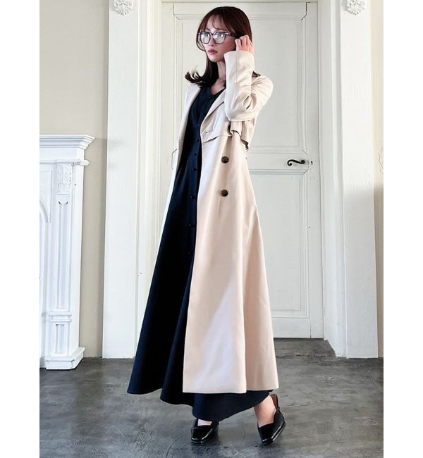 RESEXXY「レイヤードフレアトレンチコート」|トレンチコート|