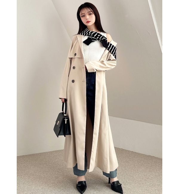 RESEXXY「レイヤードフレアトレンチコート」|トレンチコート|